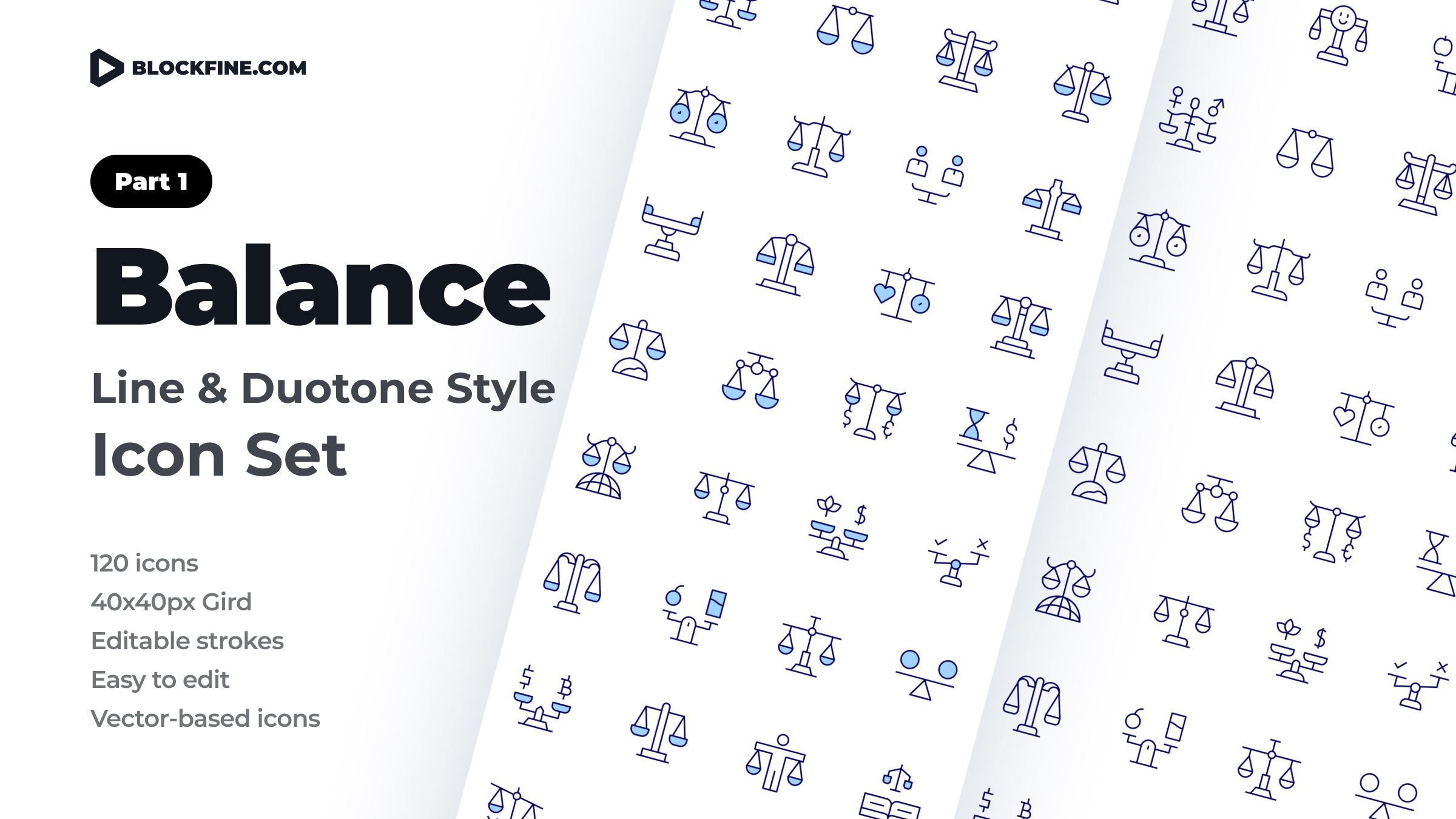 Balance Icon Set. Duotone Line Style. Part 1 1