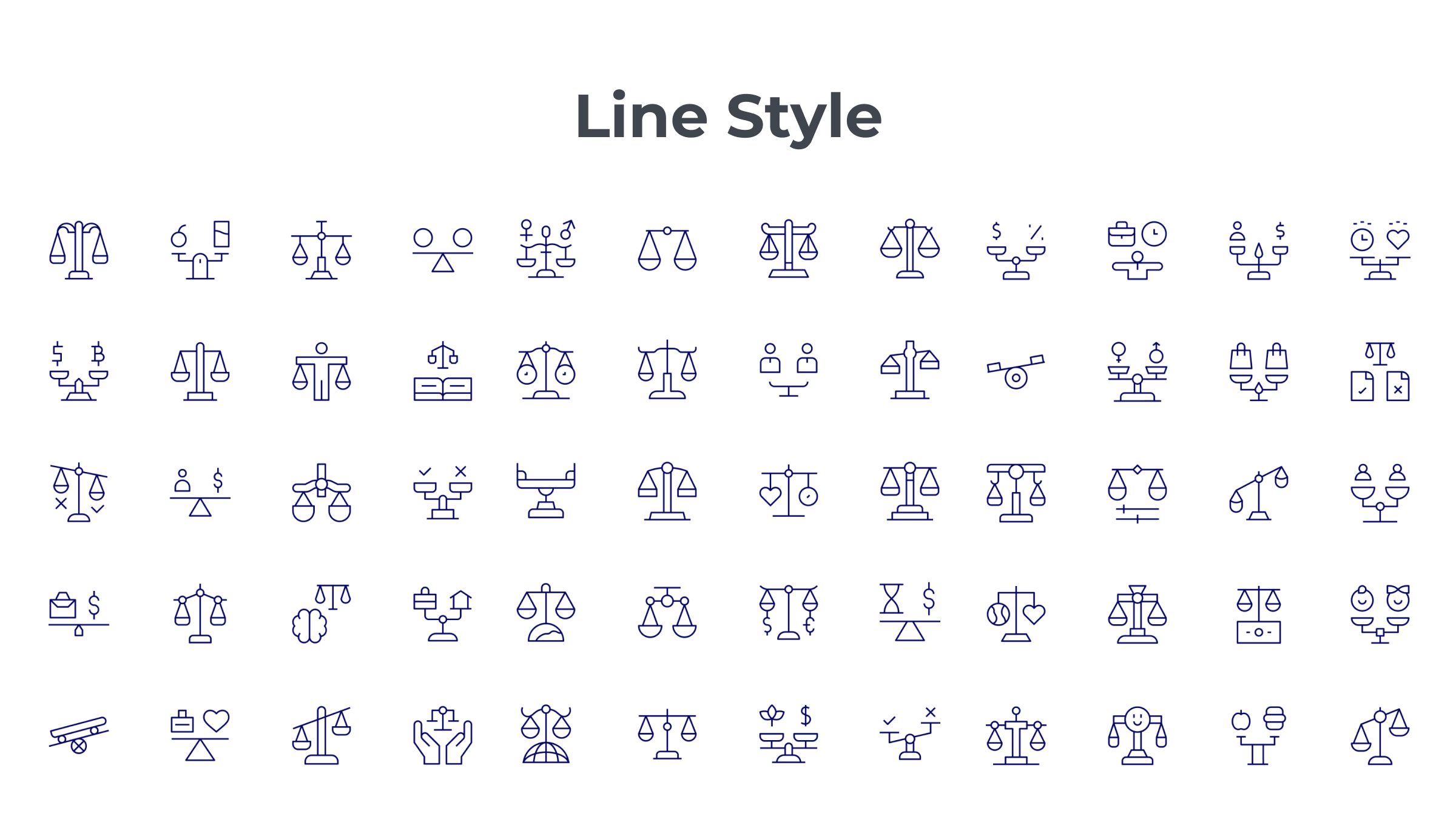 Balance Icon Set. Duotone Line Style. Part 1 7