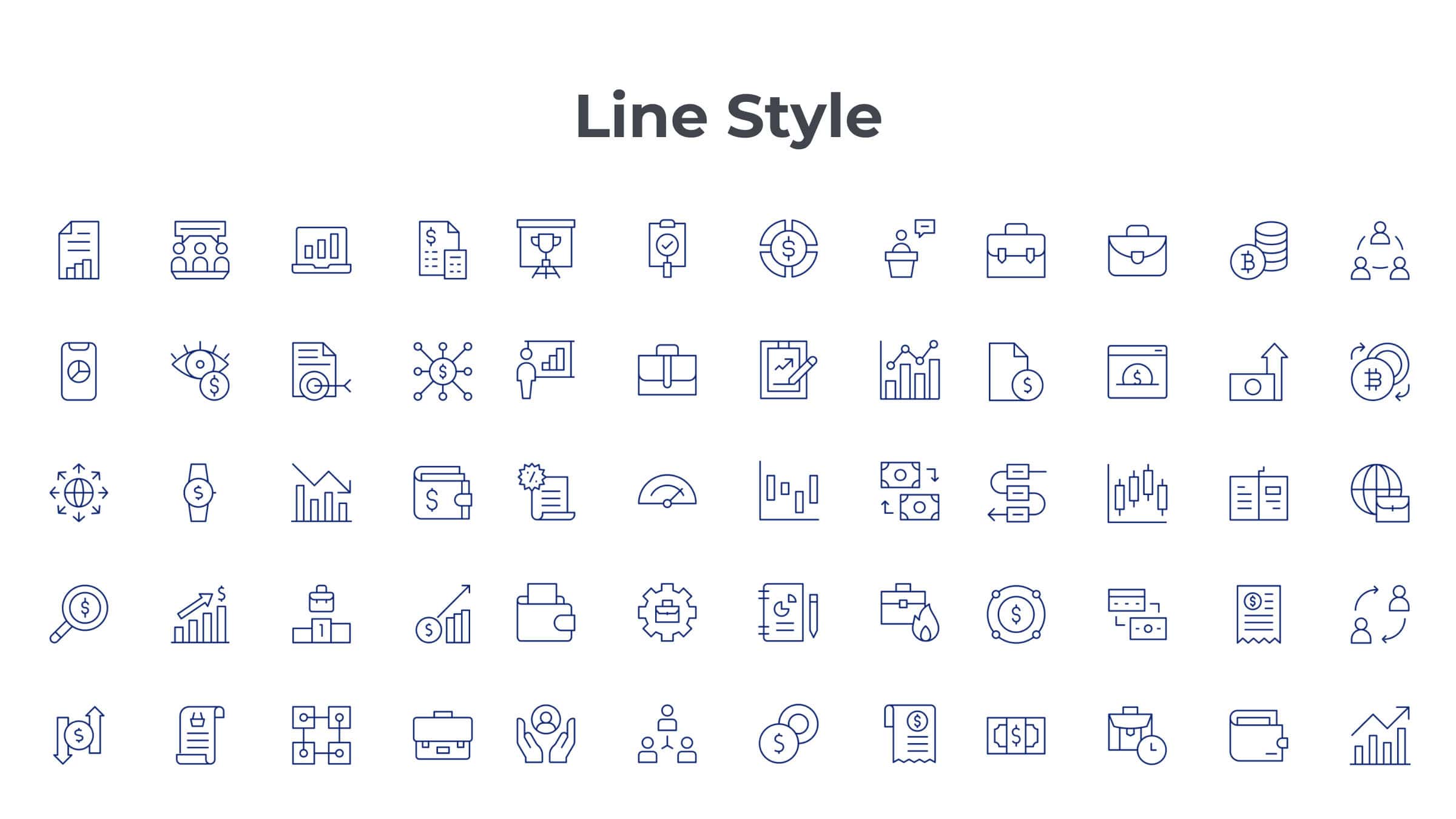 Business Icon Set. Duotone Line Style. Part 1 7