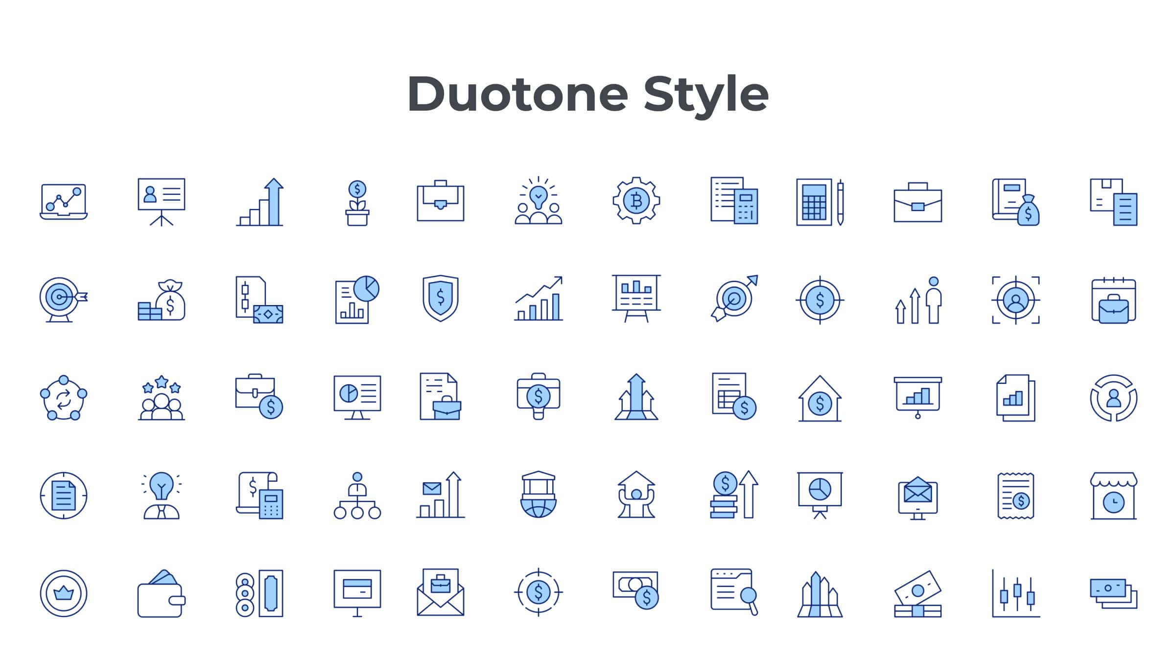 Business Icon Set. Duotone Line Style. Part 2 6