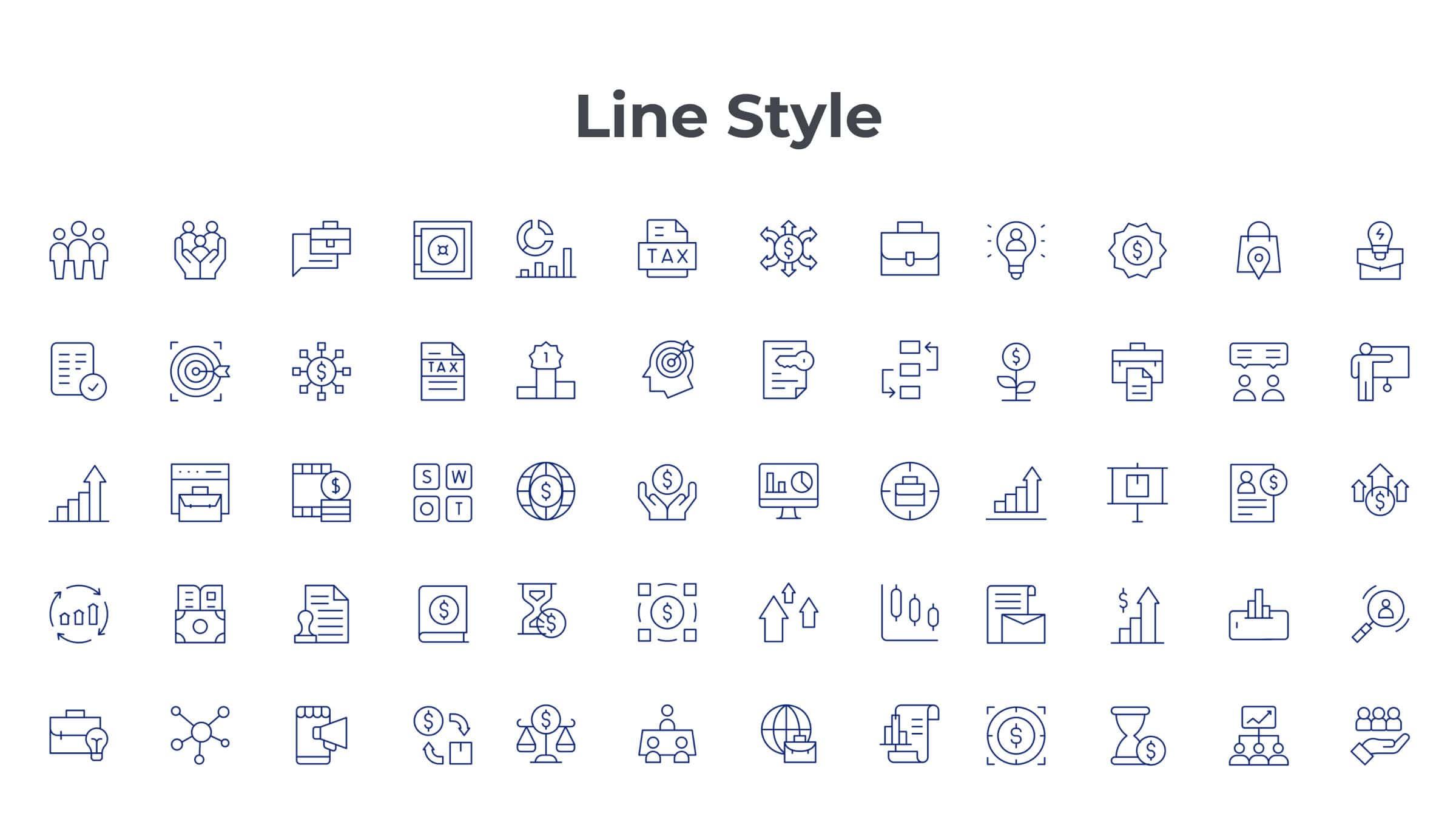 Business Icon Set. Duotone Line Style. Part 4 7