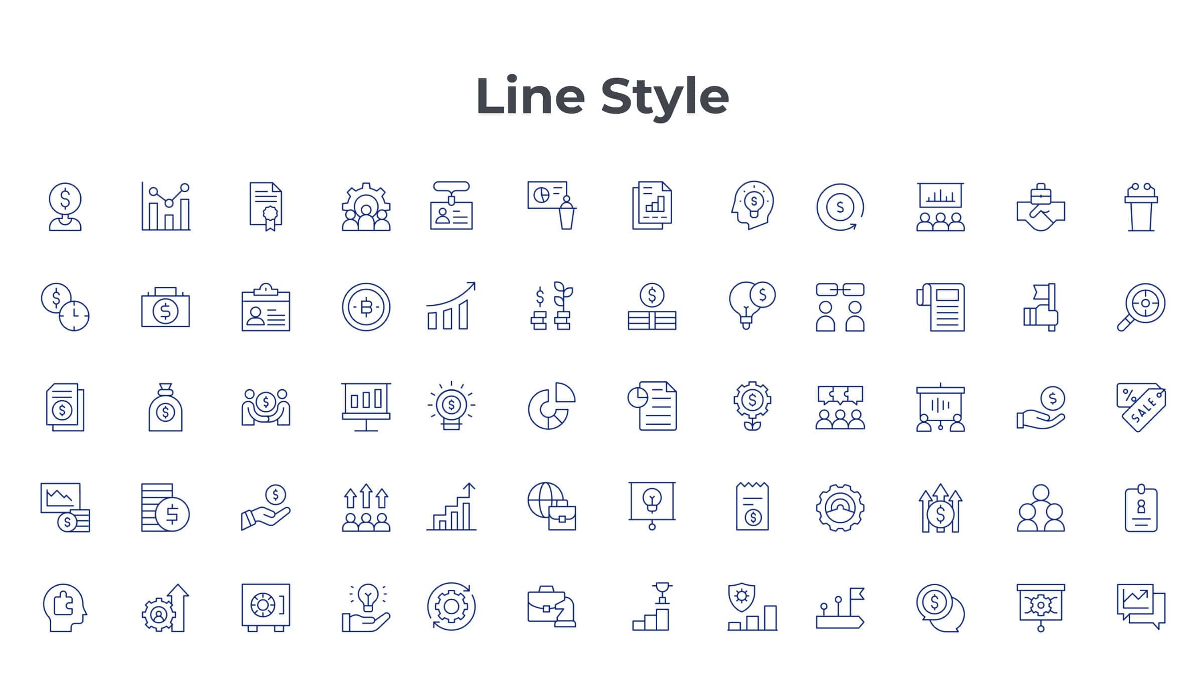 Business Icon Set. Duotone Line Style. Part 5 7