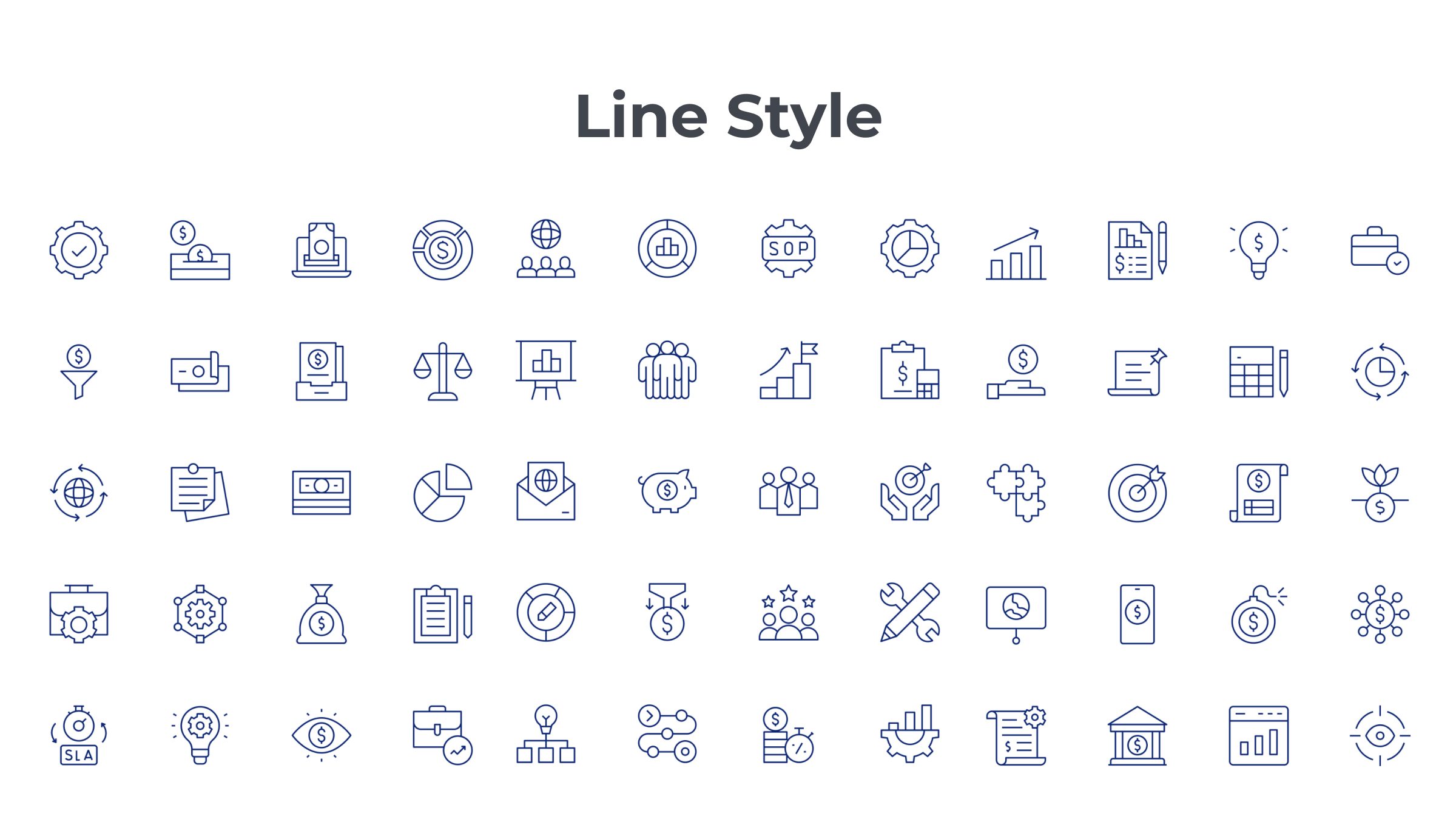 Business Icon Set. Duotone Line Style. Part 6 7