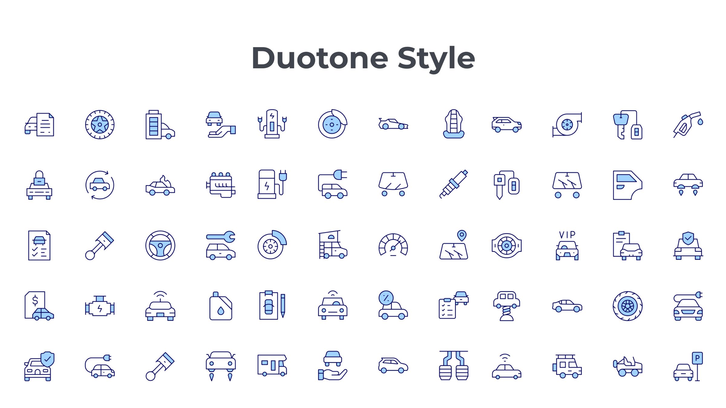 Car Icon Set. Duotone Line Style. Part 1 6