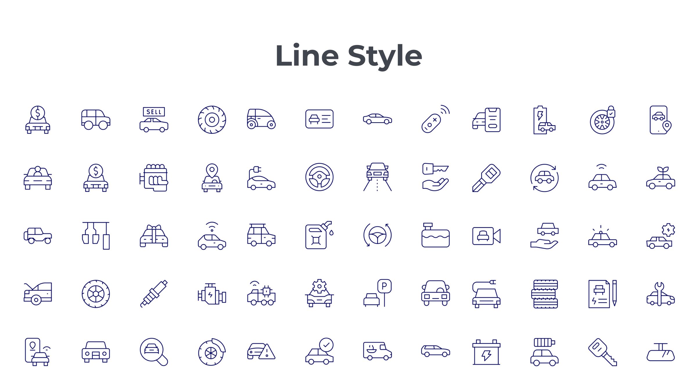 Car Icon Set. Duotone Line Style. Part 2 7