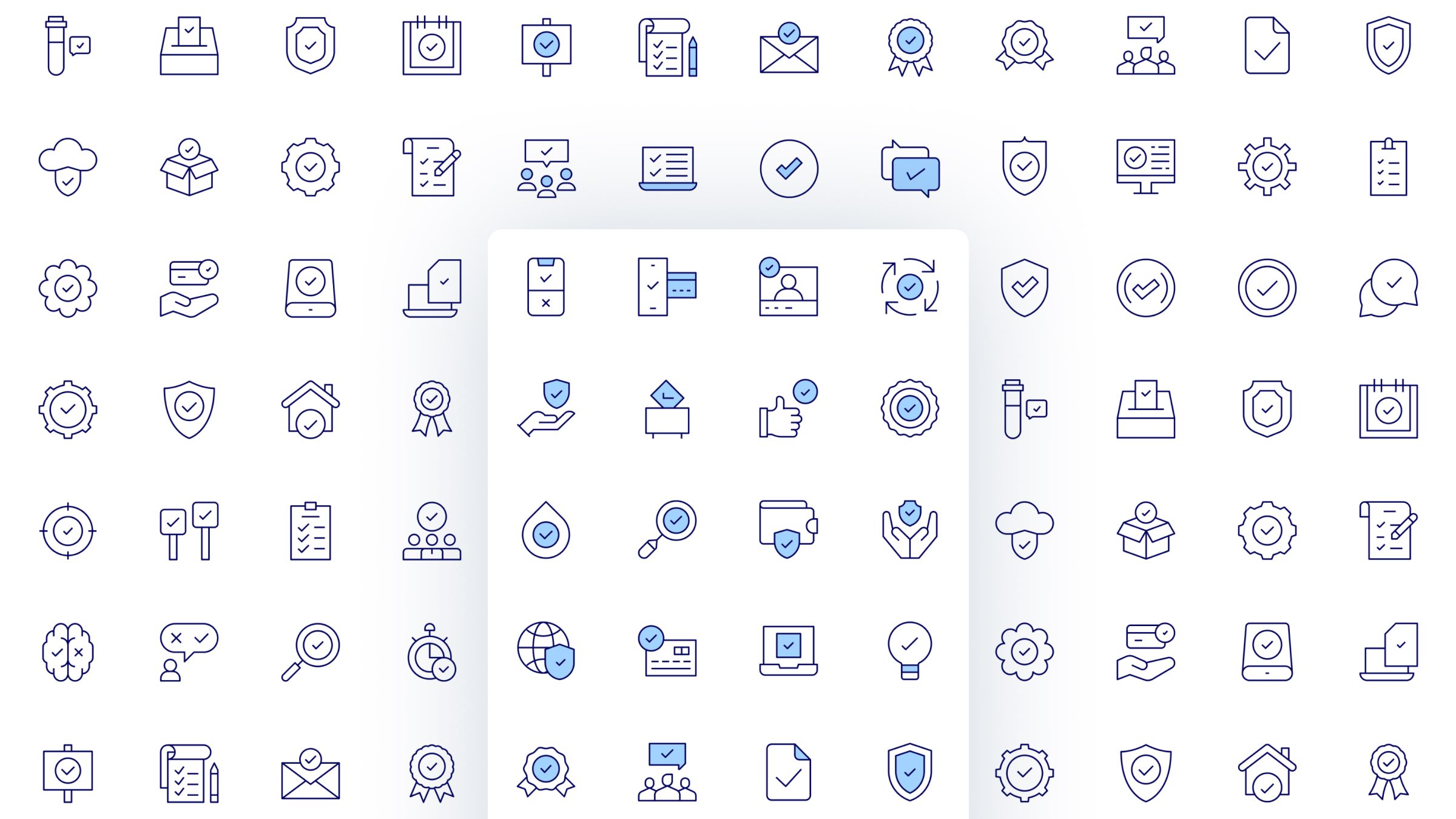 Checkmark Icon Set. Duotone Line Style. Part 1 2