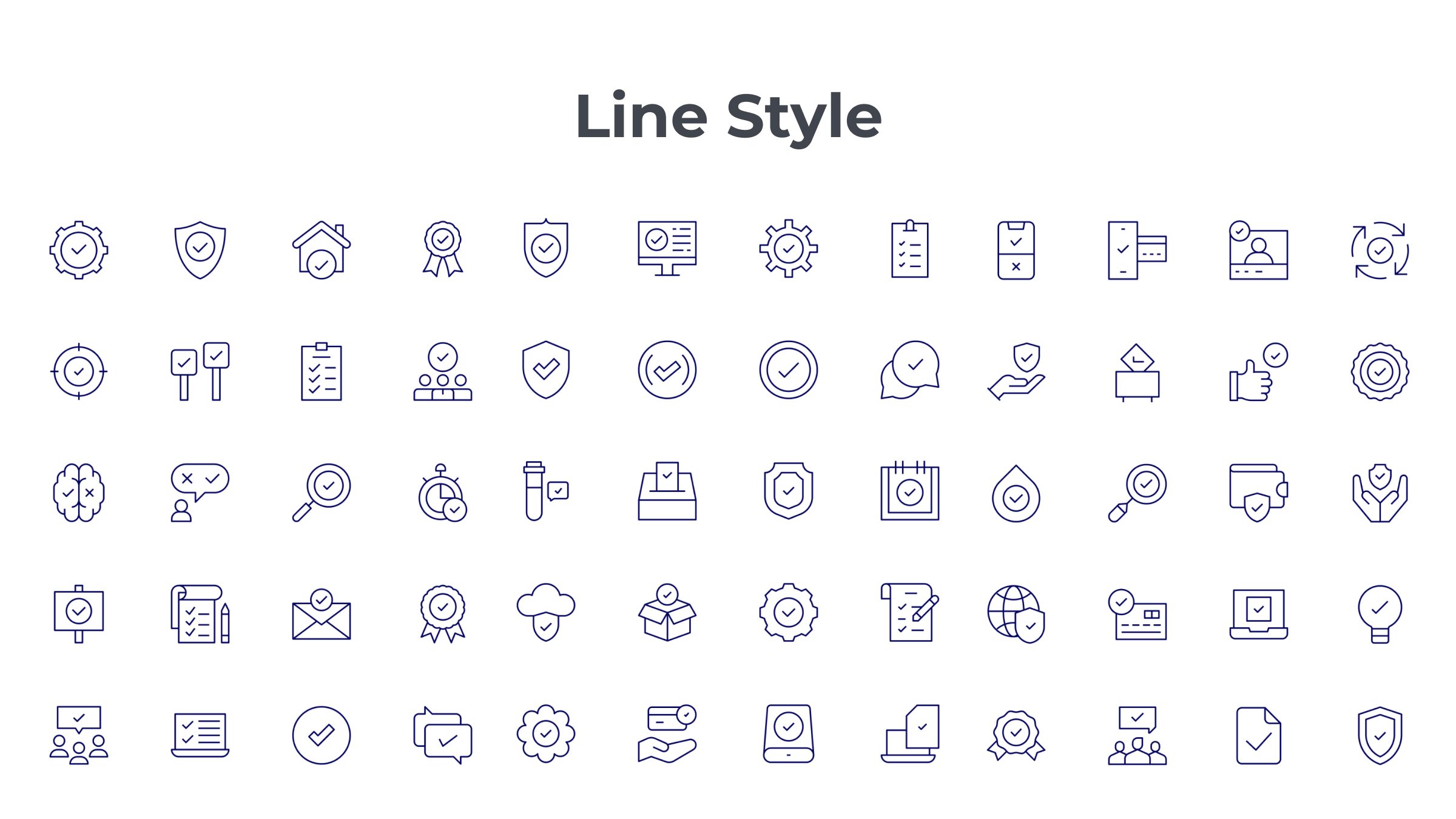 Checkmark Icon Set. Duotone Line Style. Part 1 7