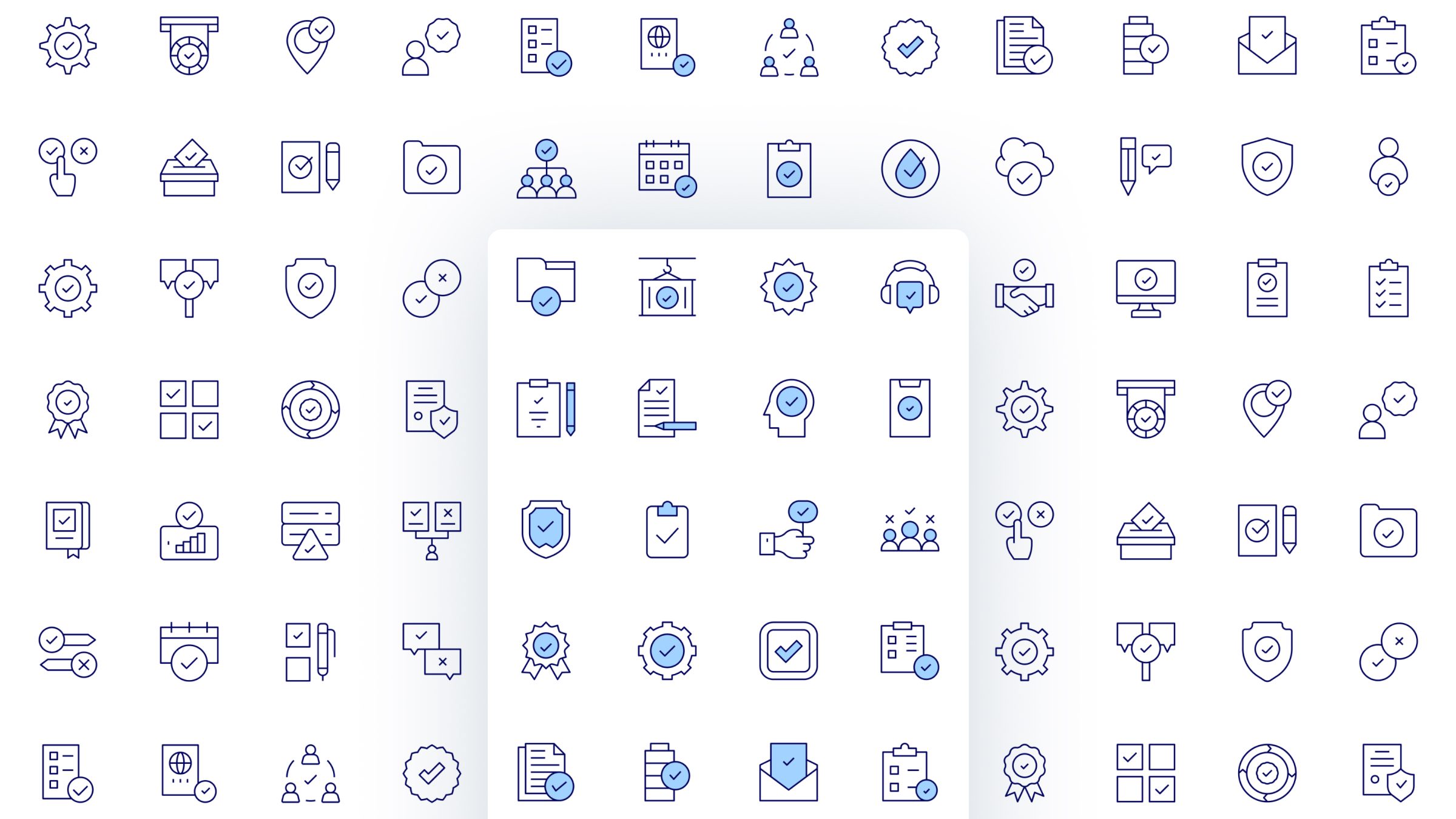 Checkmark Icon Set. Duotone Line Style. Part 2 2