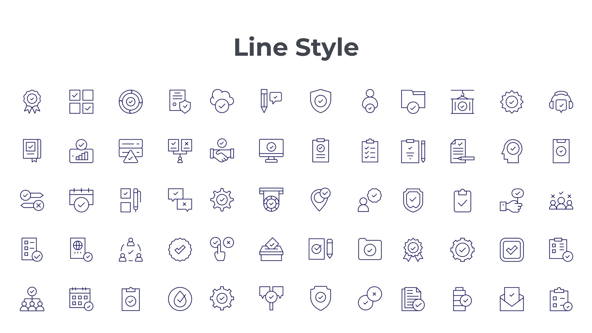 Checkmark Icon Set. Duotone Line Style. Part 2 7