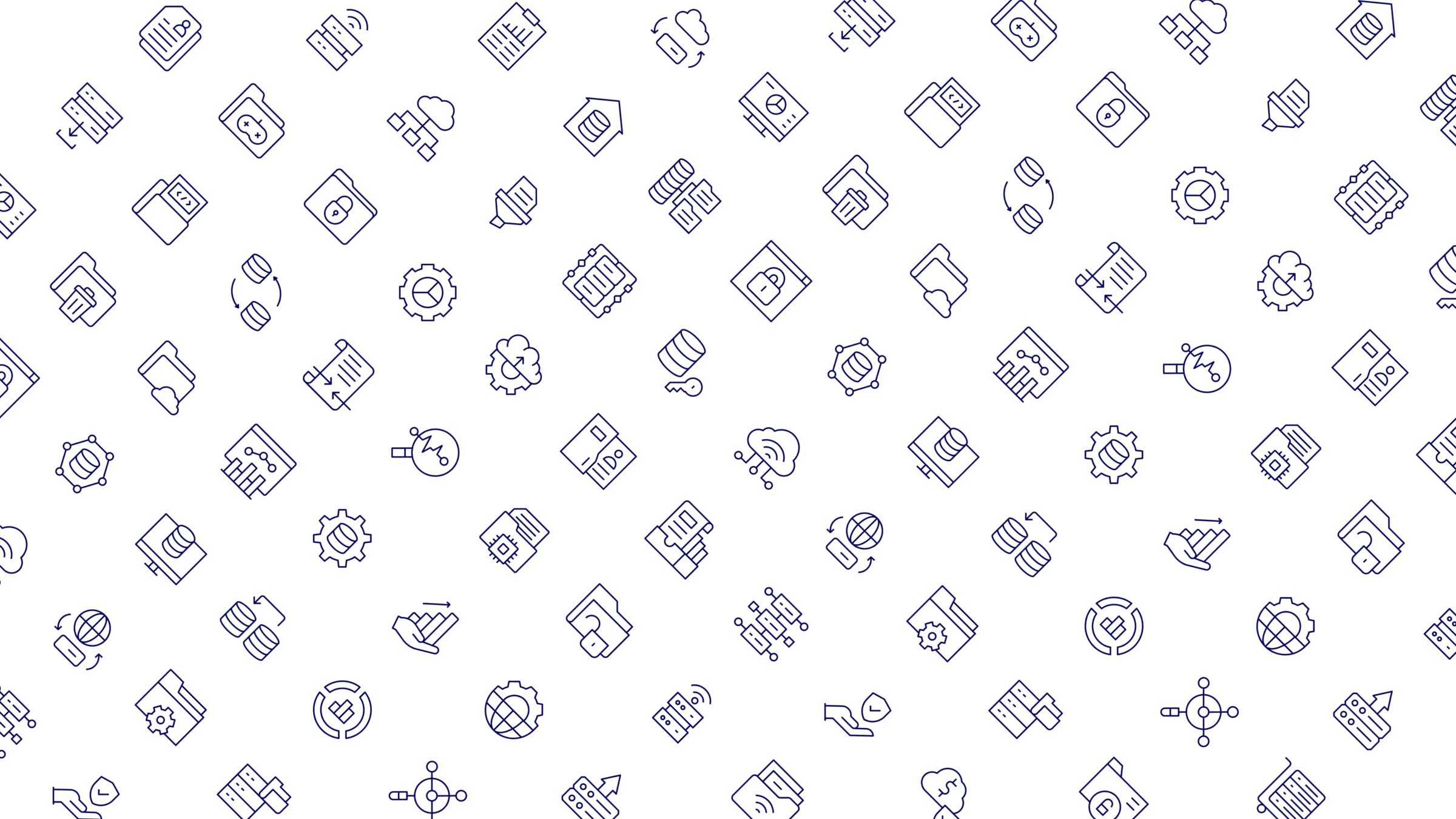 Data Icon Set. Duotone Line Style. Part 1 5