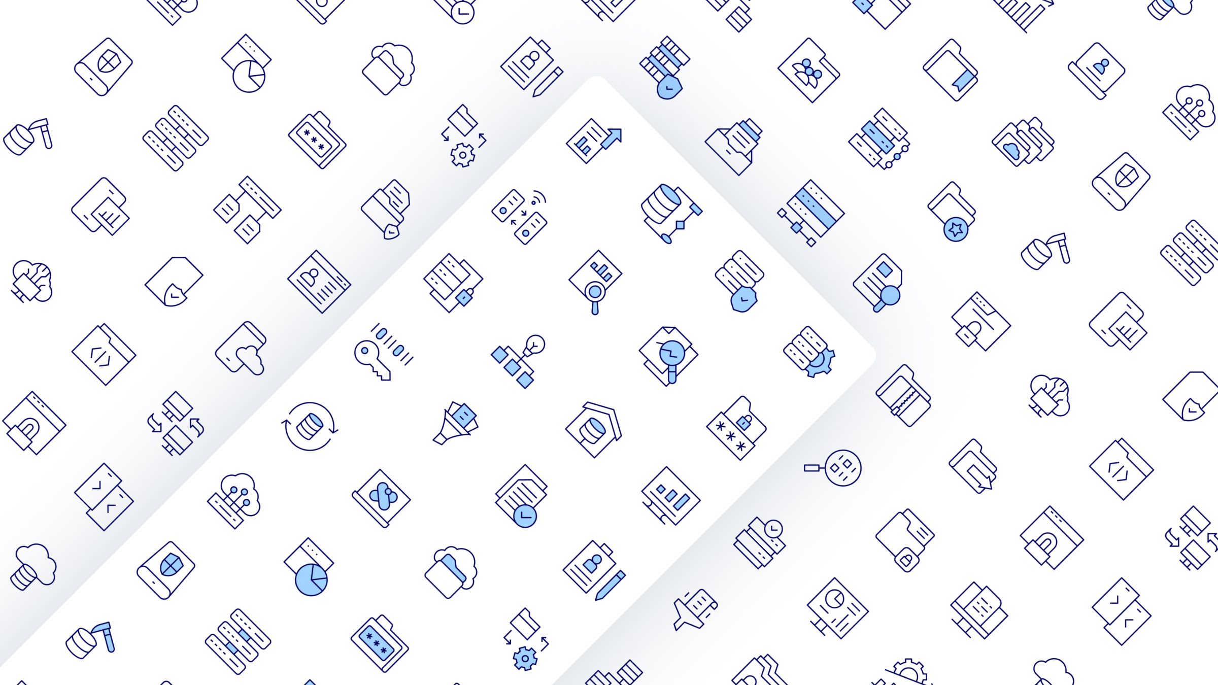 Data Icon Set. Duotone Line Style. Part 2 3