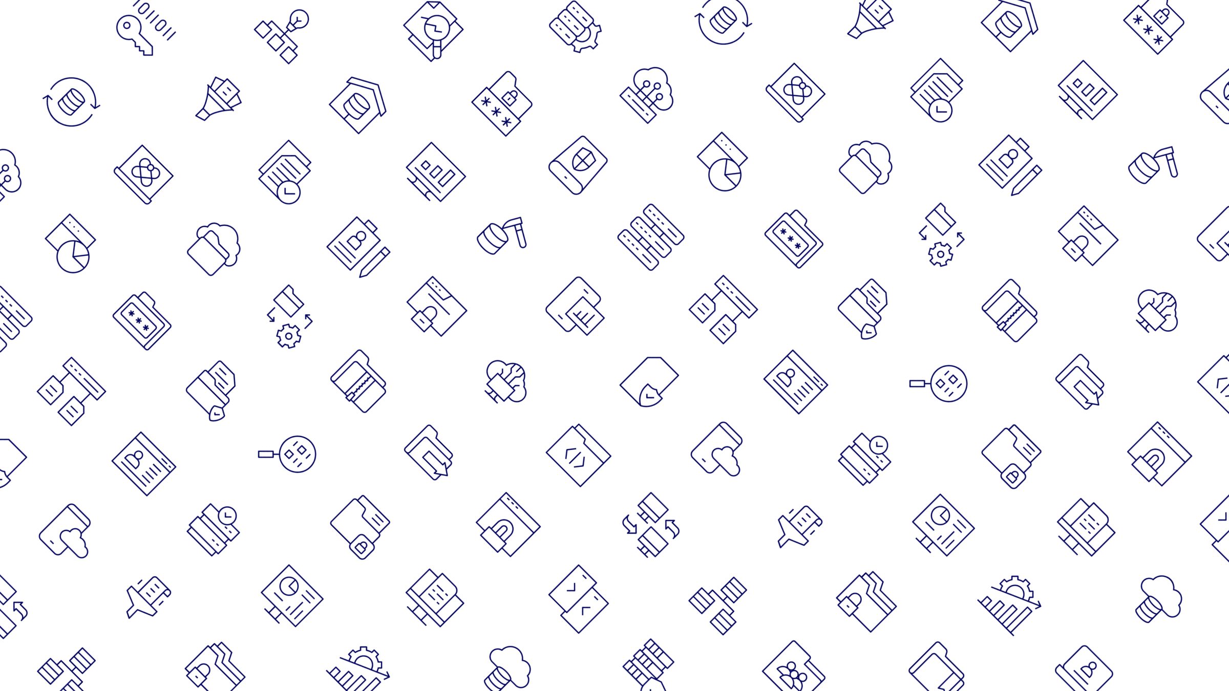 Data Icon Set. Duotone Line Style. Part 2 5