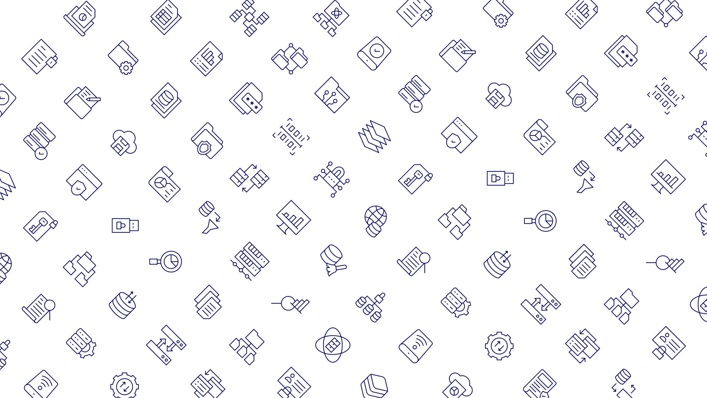 Data Icon Set. Duotone Line Style. Part 3 5