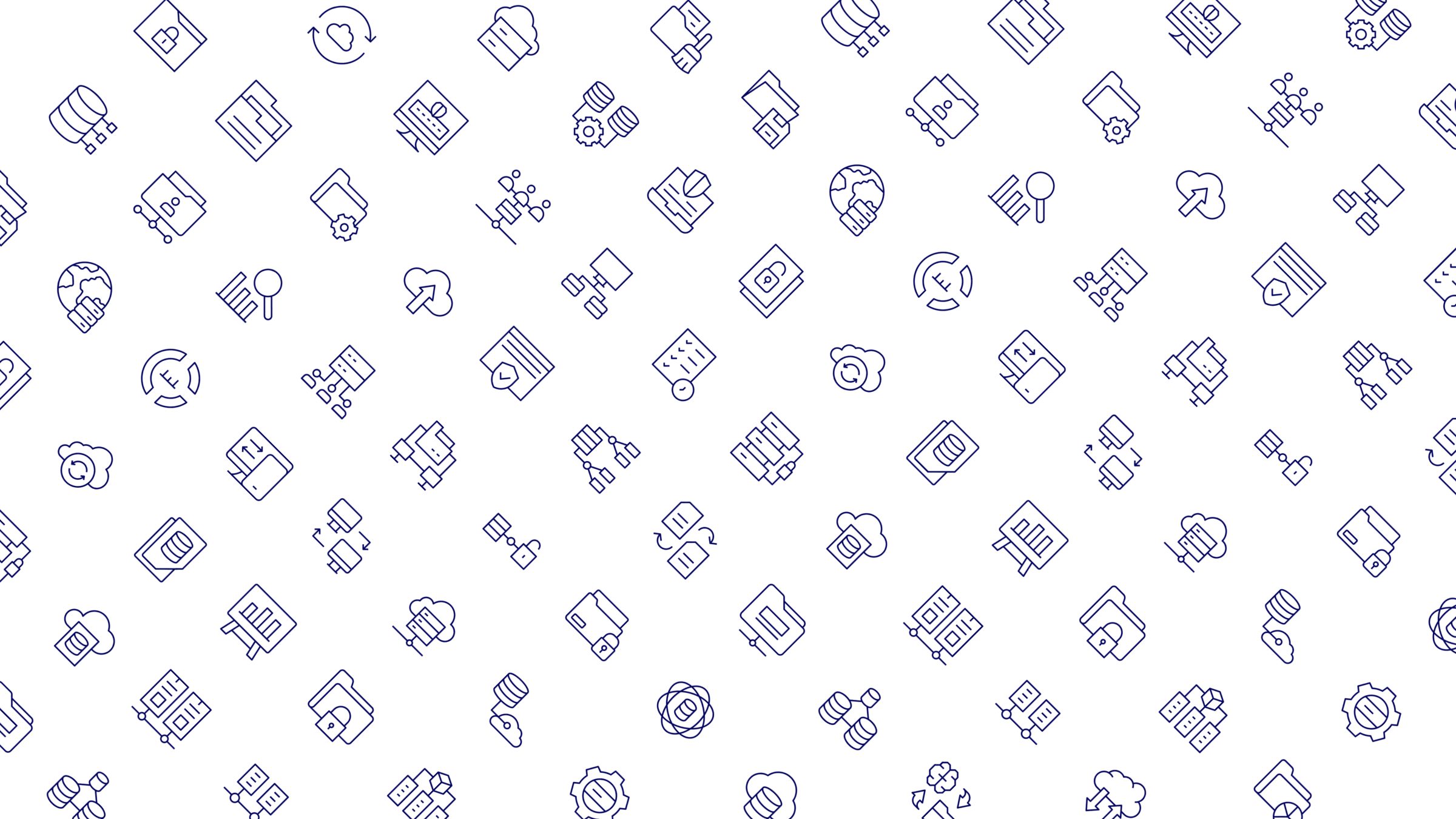 Data Icon Set. Duotone Line Style. Part 4 5