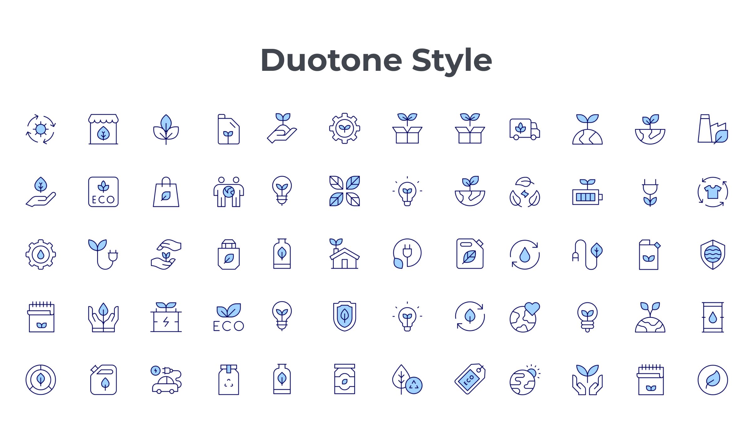 Ecology Icon Set. Duotone Line Style. Part 1 6