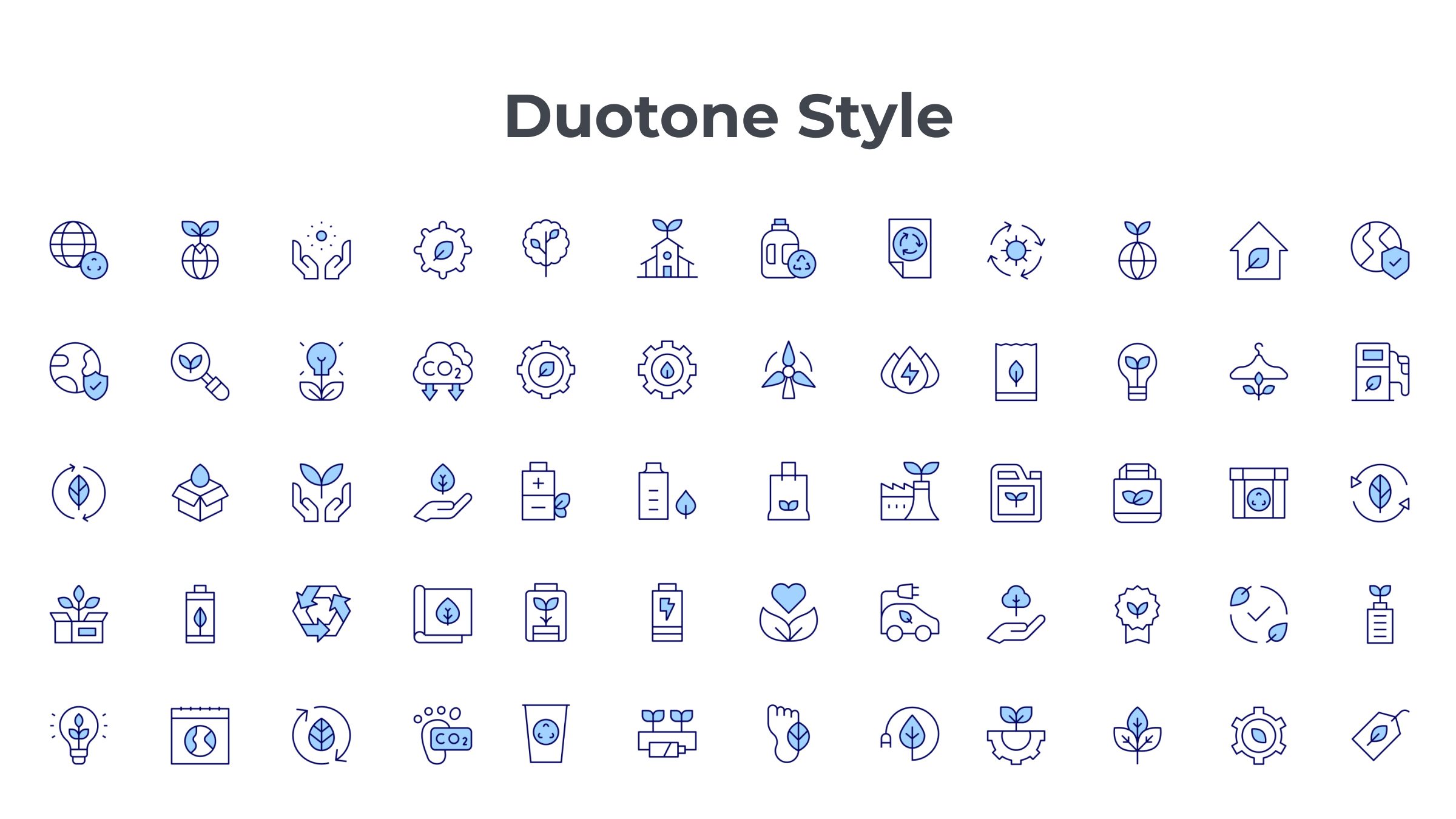 Ecology Icon Set. Duotone Line Style. Part 2 6