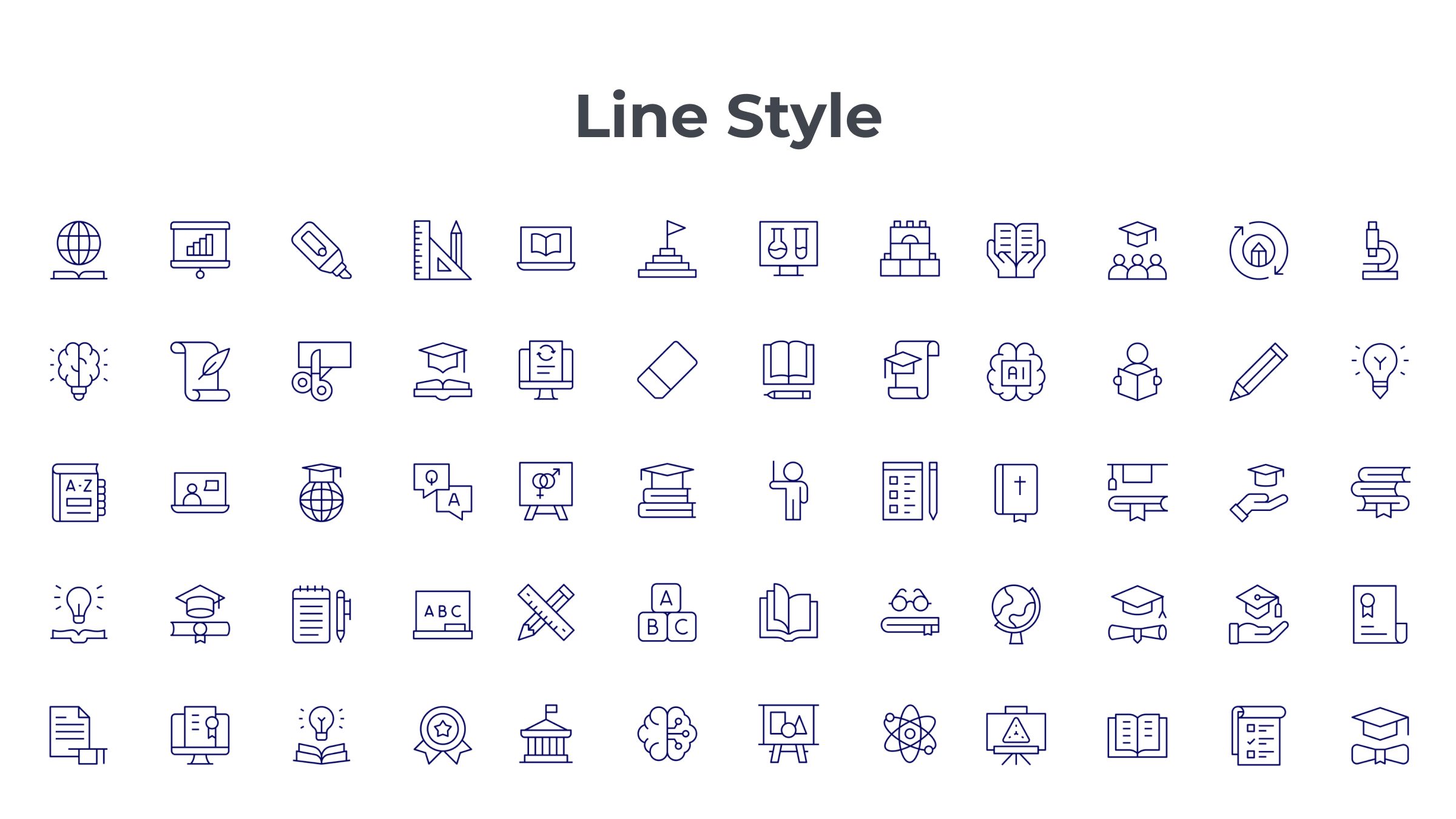 Education Icon Set. Duotone Line Style. Part 1 7