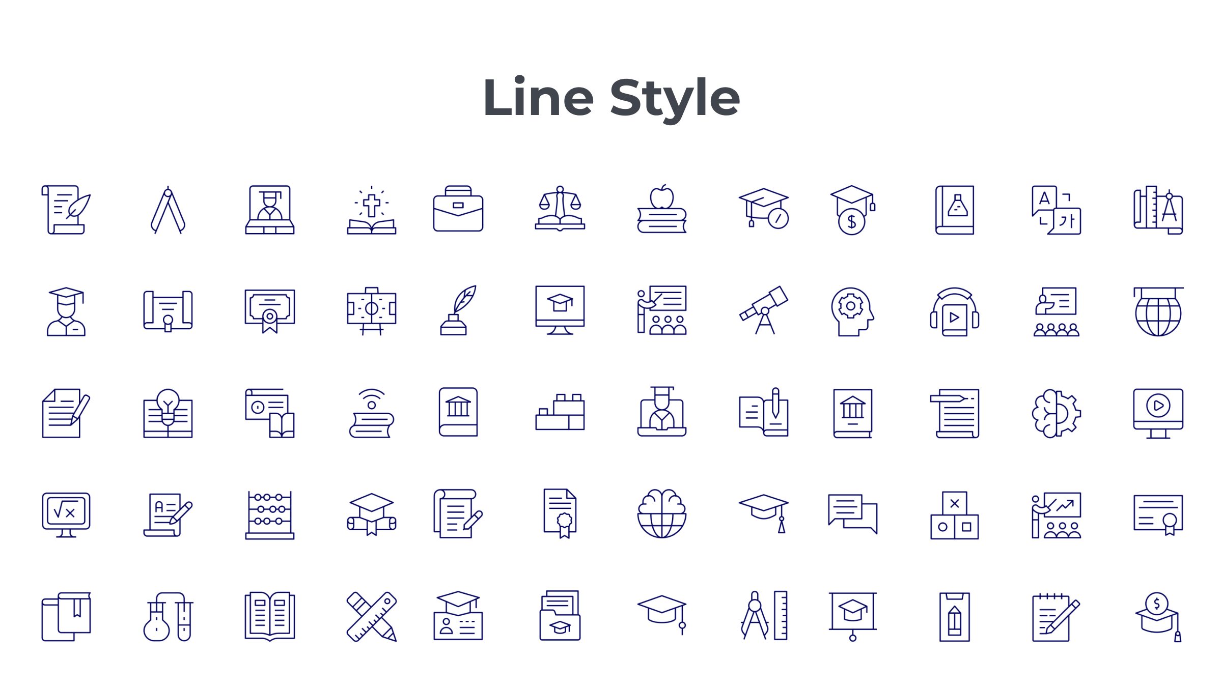 Education Icon Set. Duotone Line Style. Part 2 7