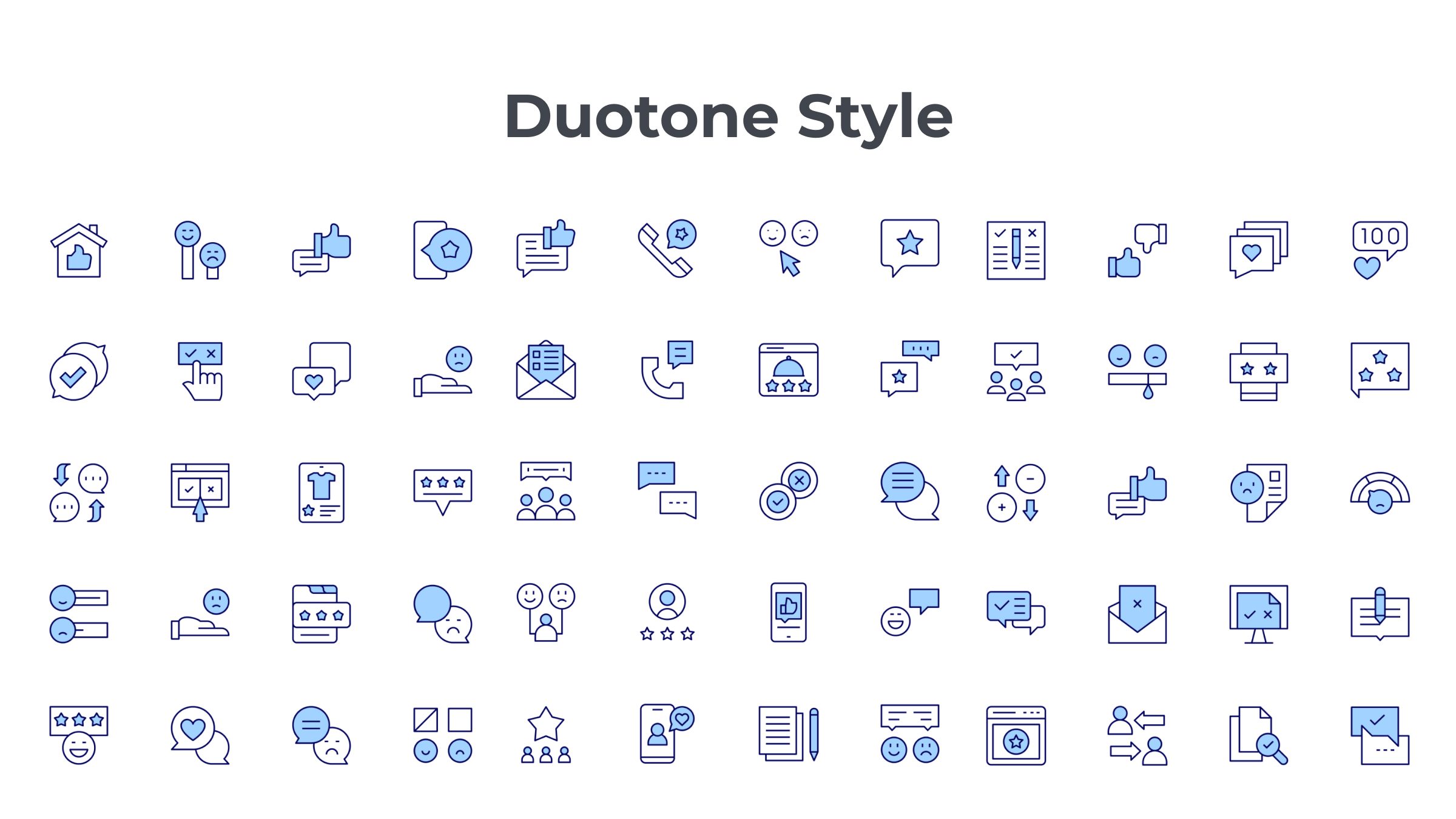 Feedback Icon Set. Duotone Line Style. Part 1 6