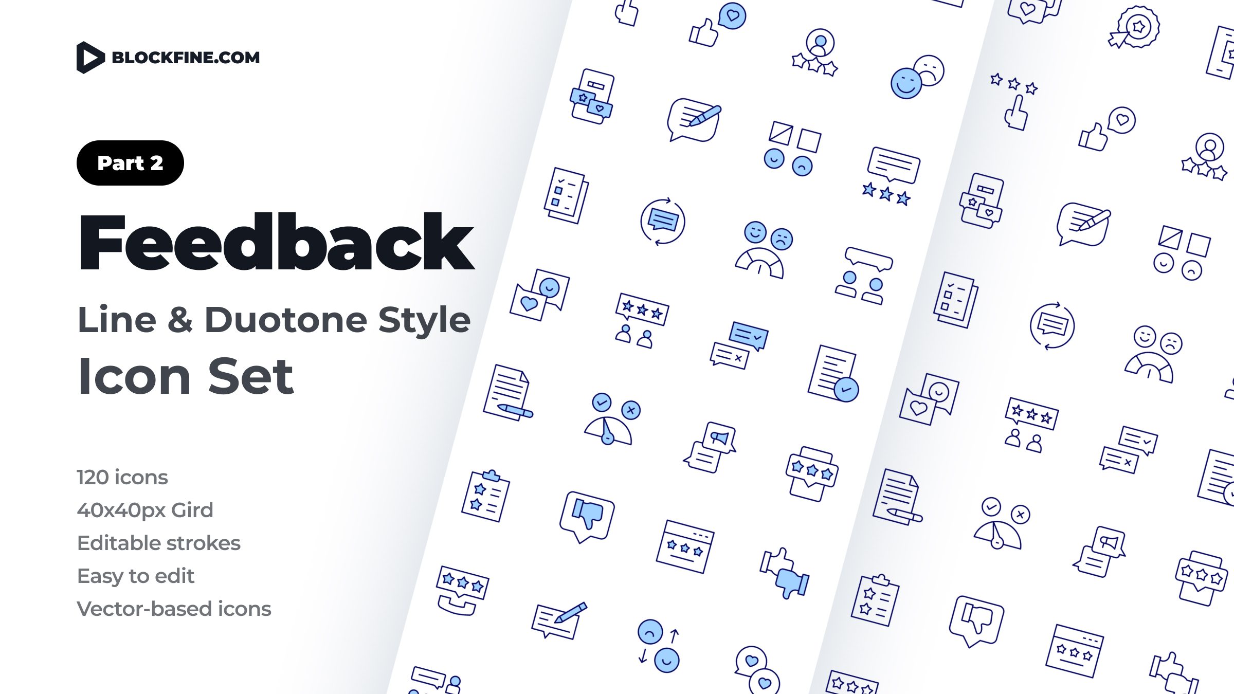 Feedback Icon Set. Duotone Line Style. Part 2 1