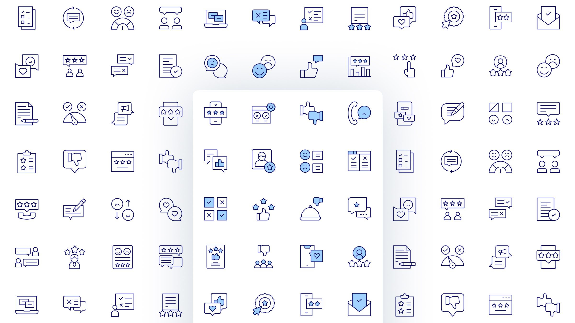 Feedback Icon Set. Duotone Line Style. Part 2 2