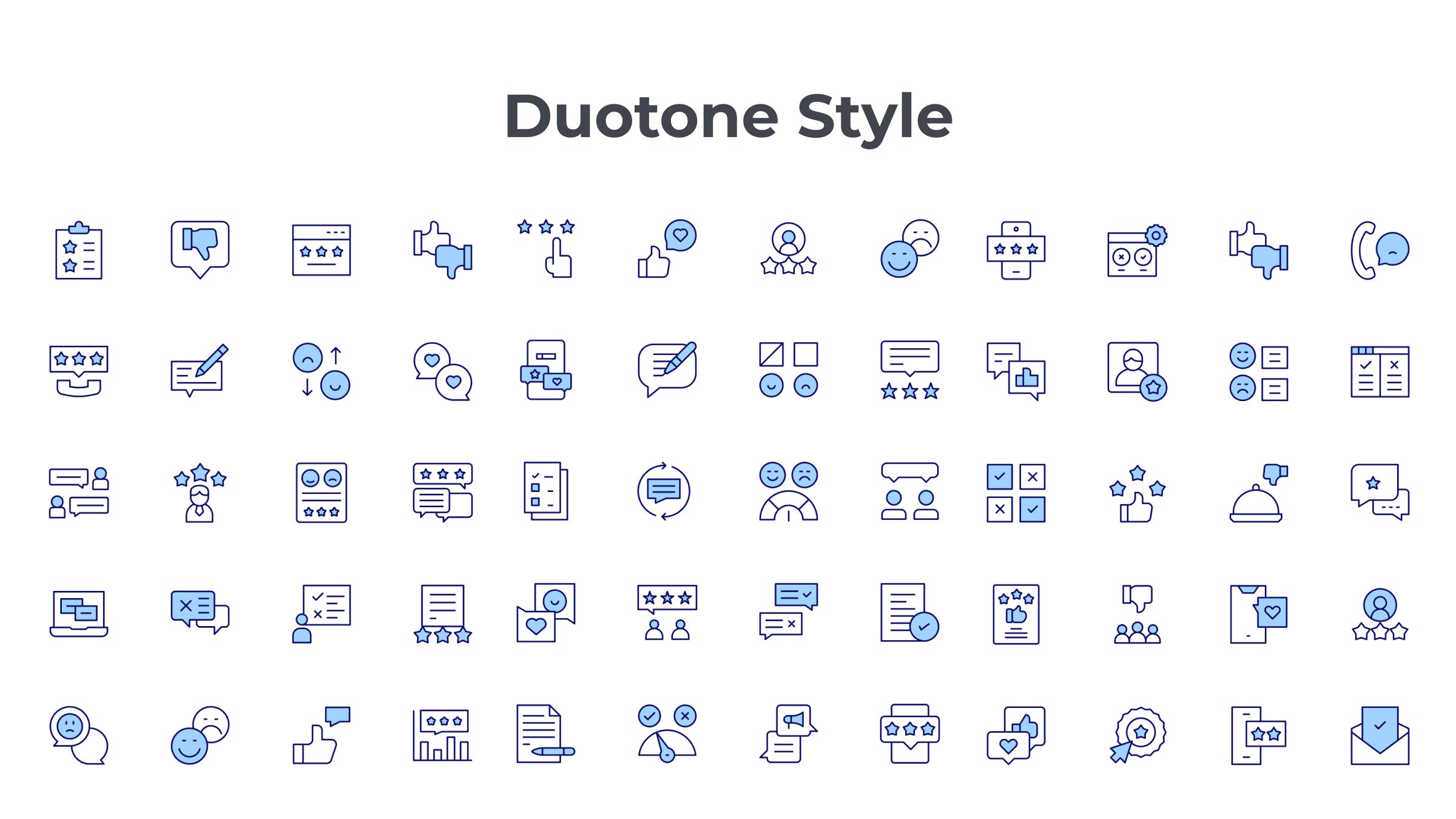 Feedback Icon Set. Duotone Line Style. Part 2 6