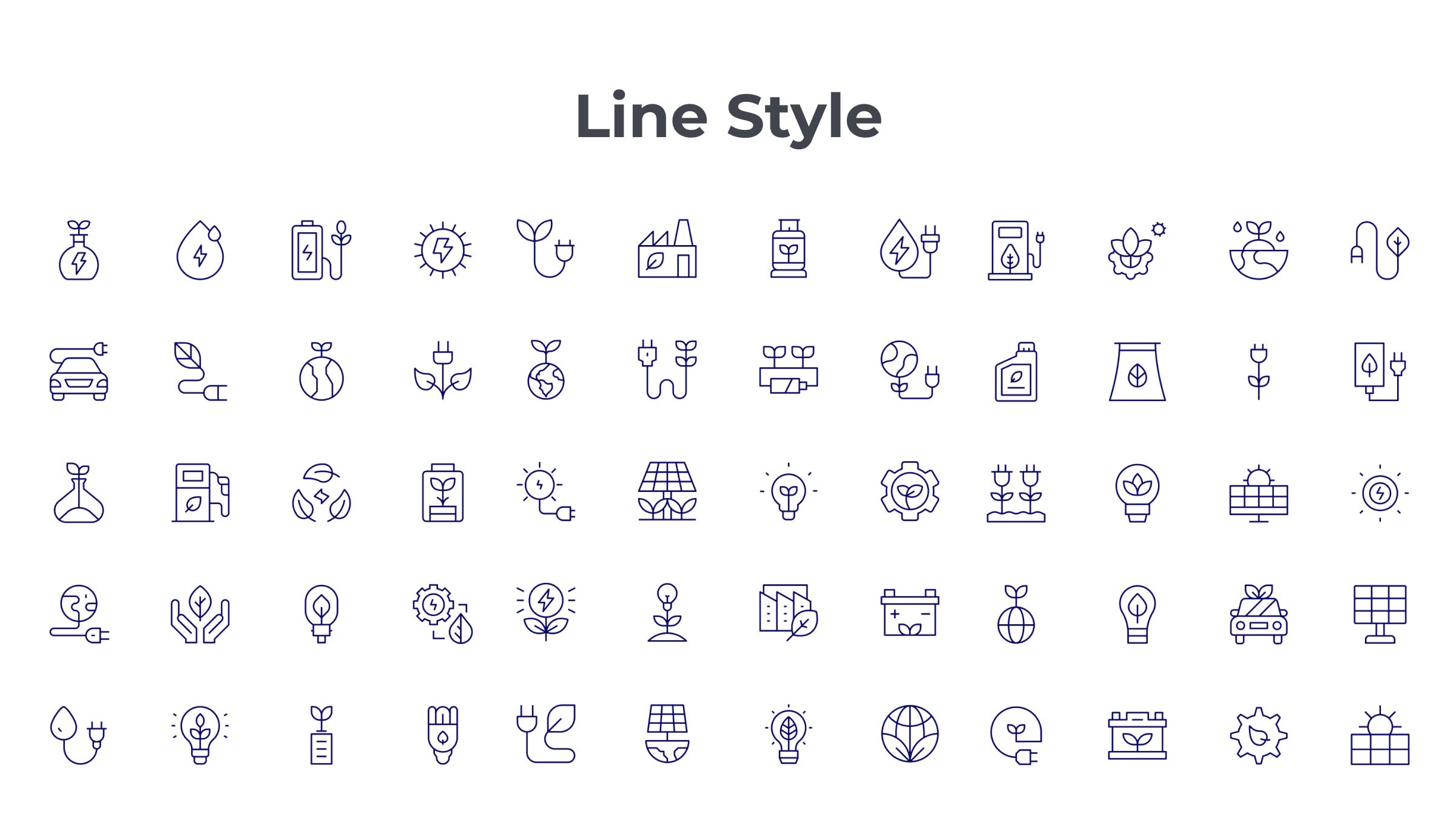 Green Energy Icon Set. Duotone Line Style. Part 2 7