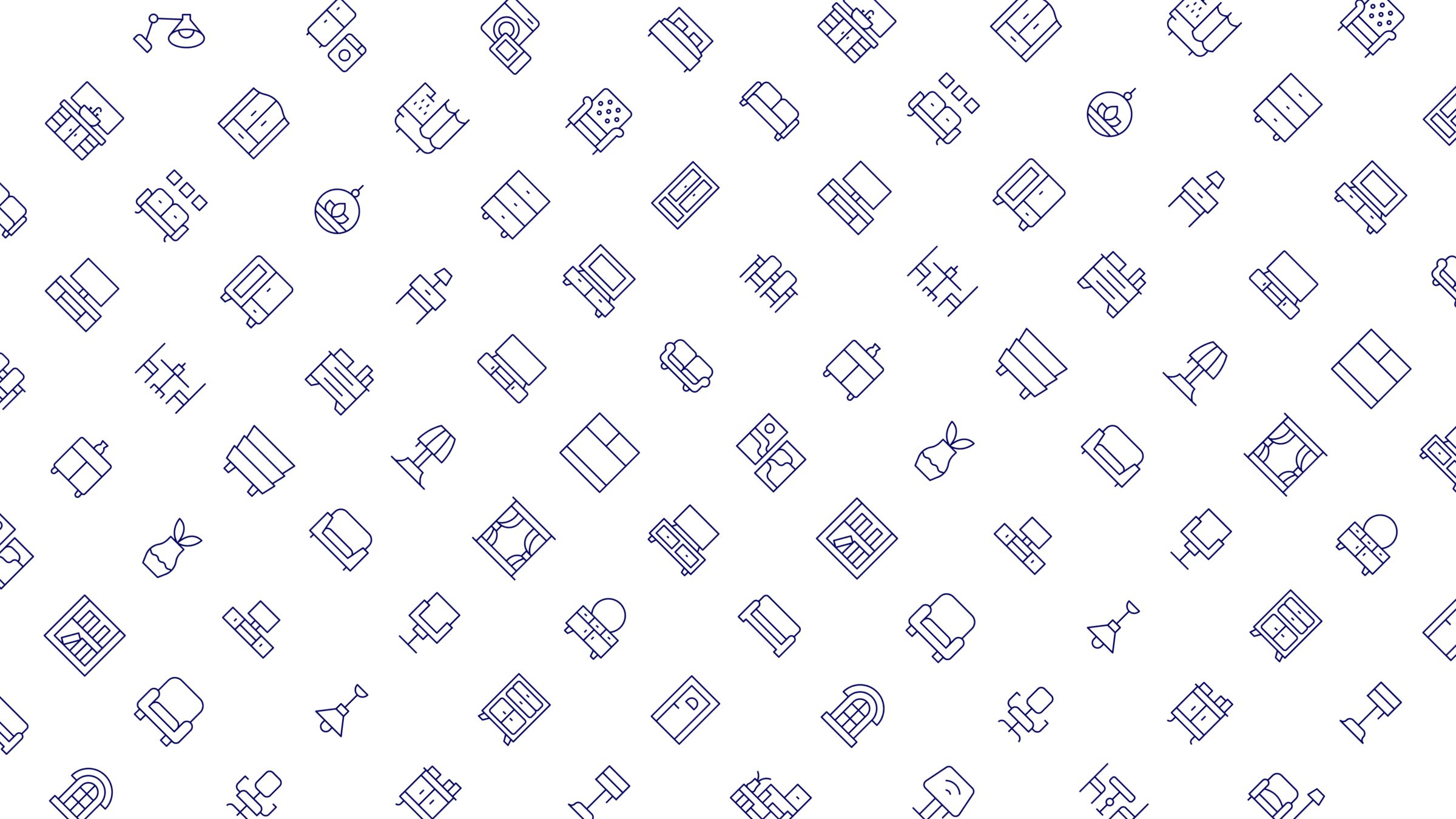 Home Furniture Icon Set. Duotone Line Style. Part 3 5