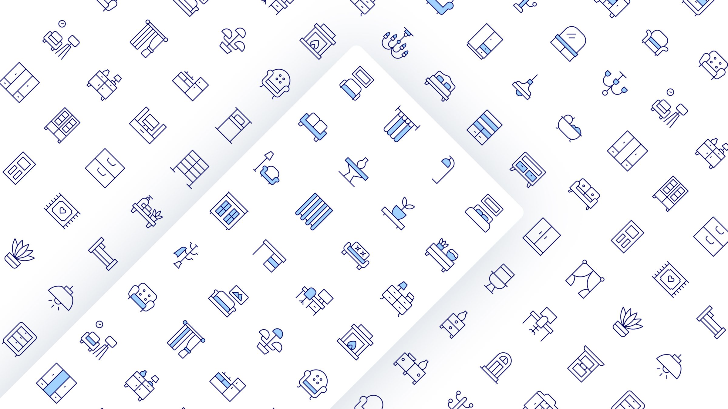 Home Furniture Icon Set. Duotone Line Style. Part 4 3