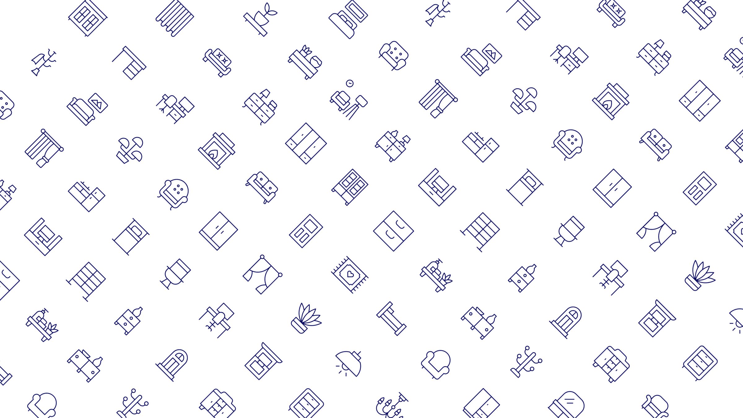 Home Furniture Icon Set. Duotone Line Style. Part 4 5