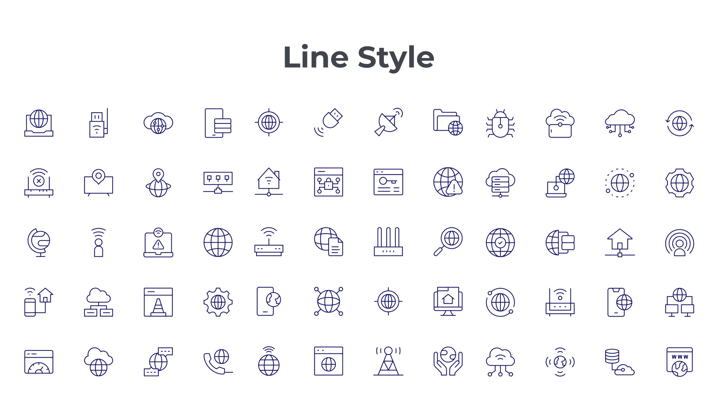 Internet Icon Set. Duotone Line Style. Part 2 7