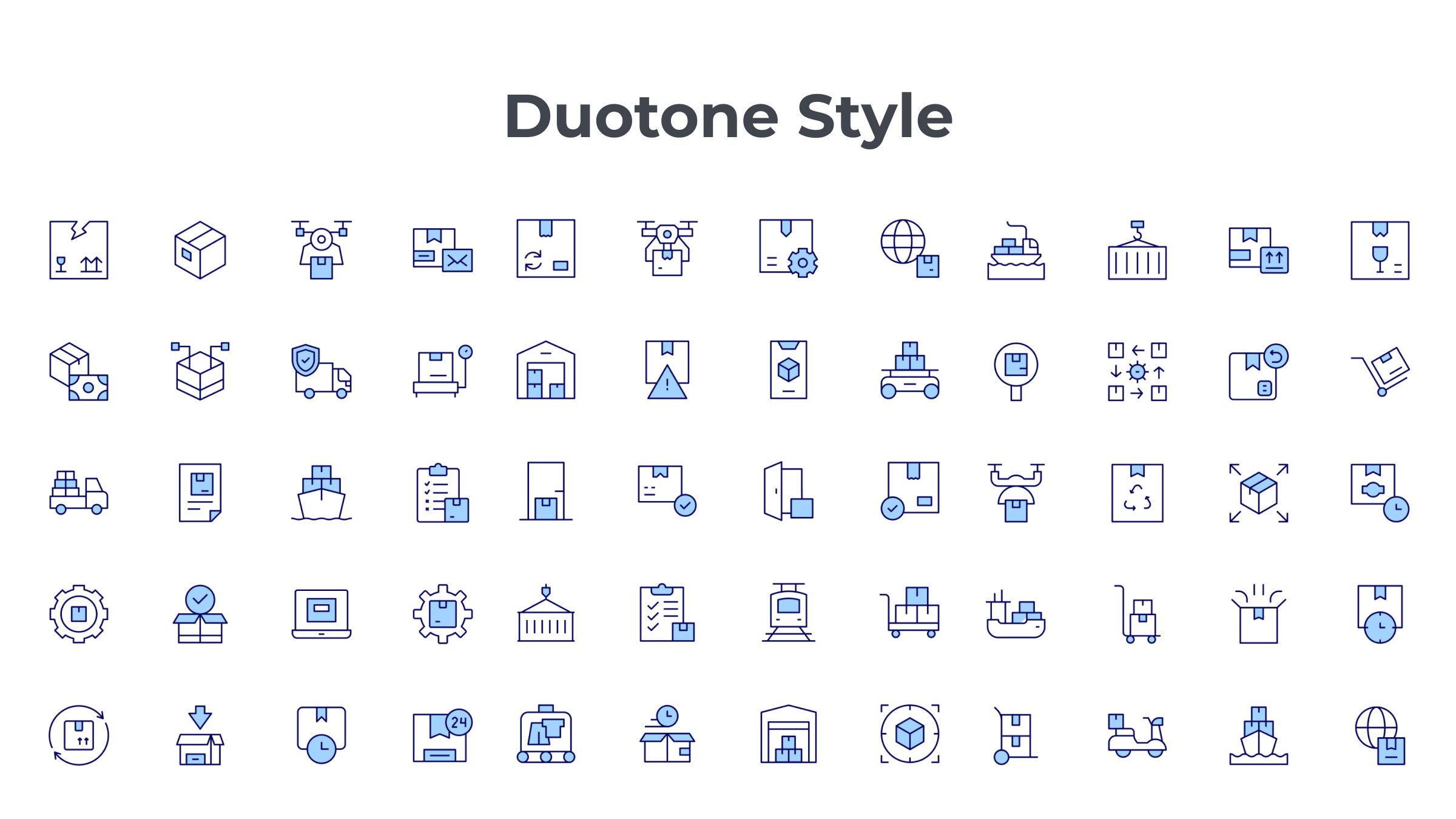 Logistics Icon Set. Duotone Line Style. Part 2 6