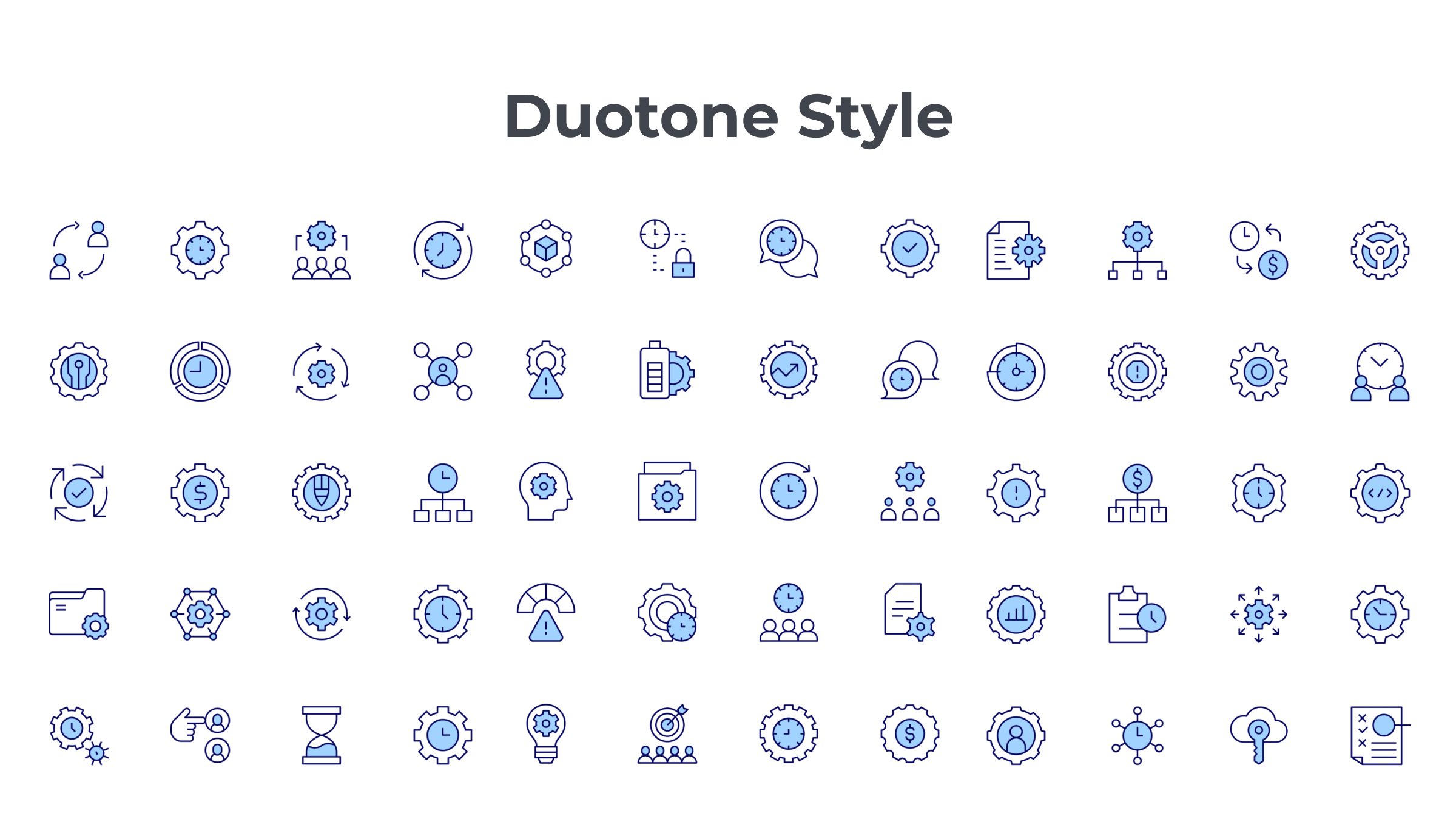 Manager Icon Set. Duotone Line Style. Part 1 6