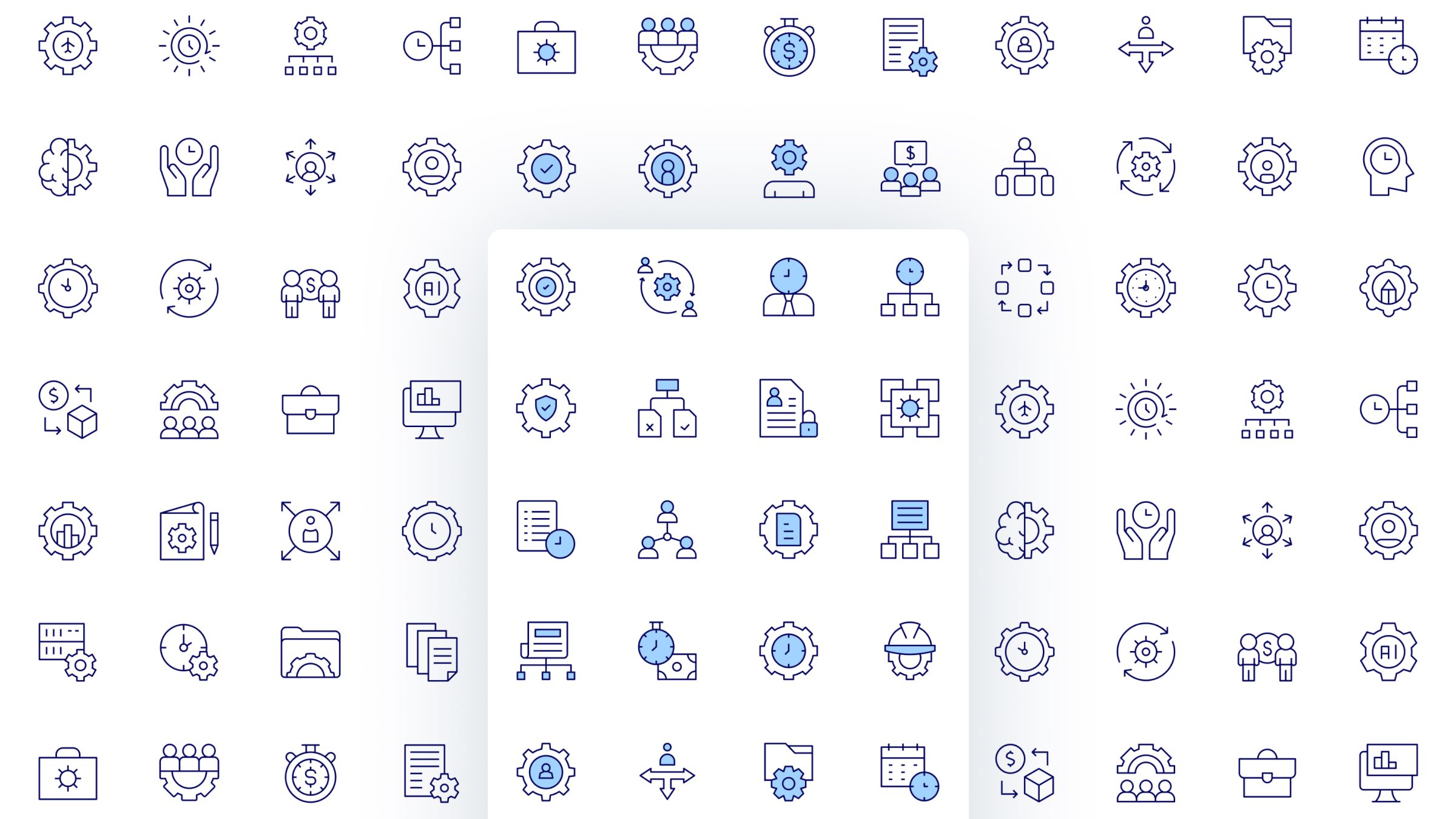 Manager Icon Set. Duotone Line Style. Part 2 2