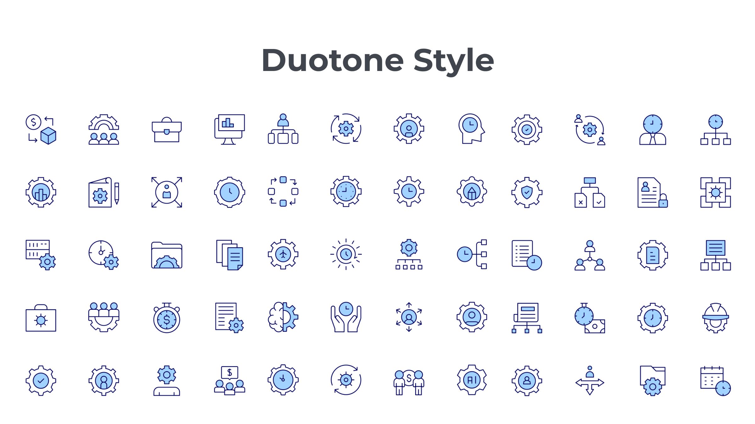 Manager Icon Set. Duotone Line Style. Part 2 6