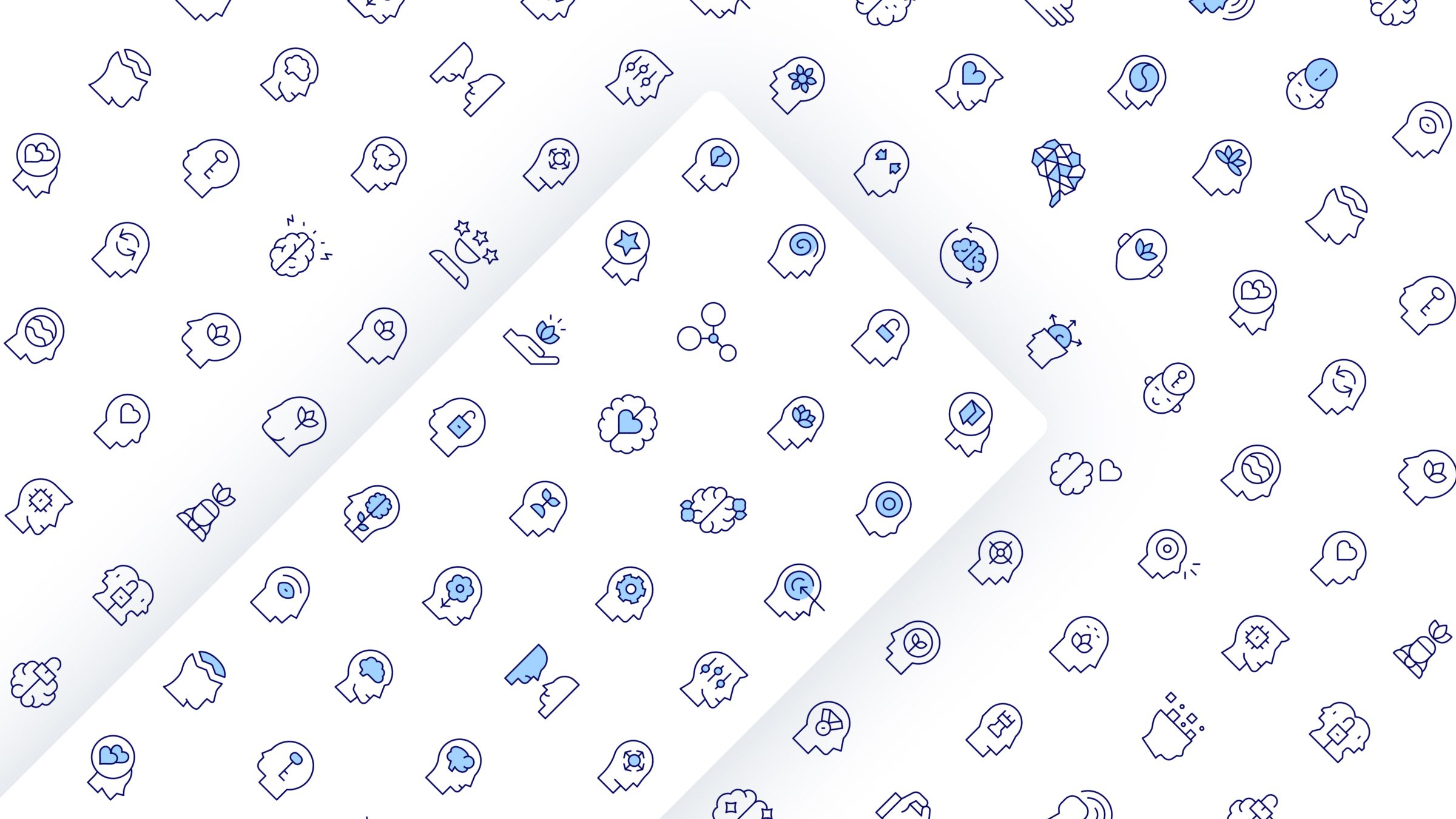 Mindfulness Icon Set. Duotone Line Style 3