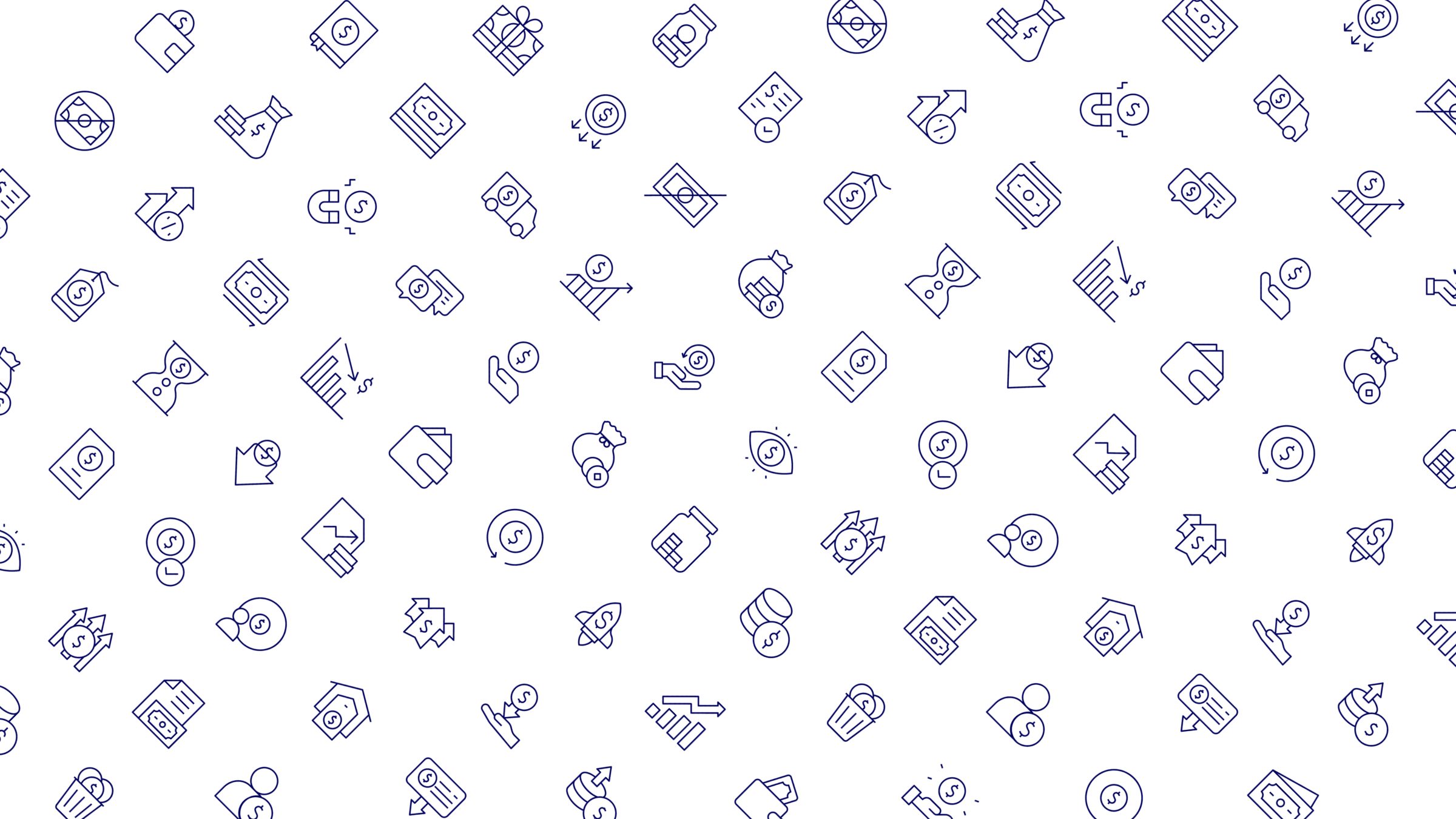 Money Icon Set. Duotone Line Style 5