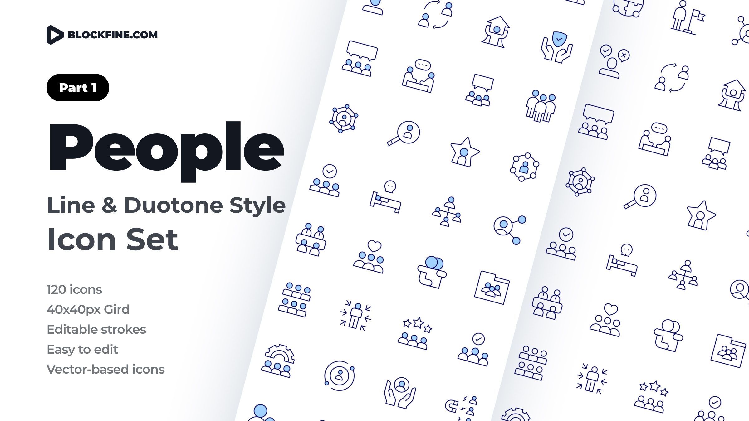 People Icon Set. Duotone Line Style. Part 1 1