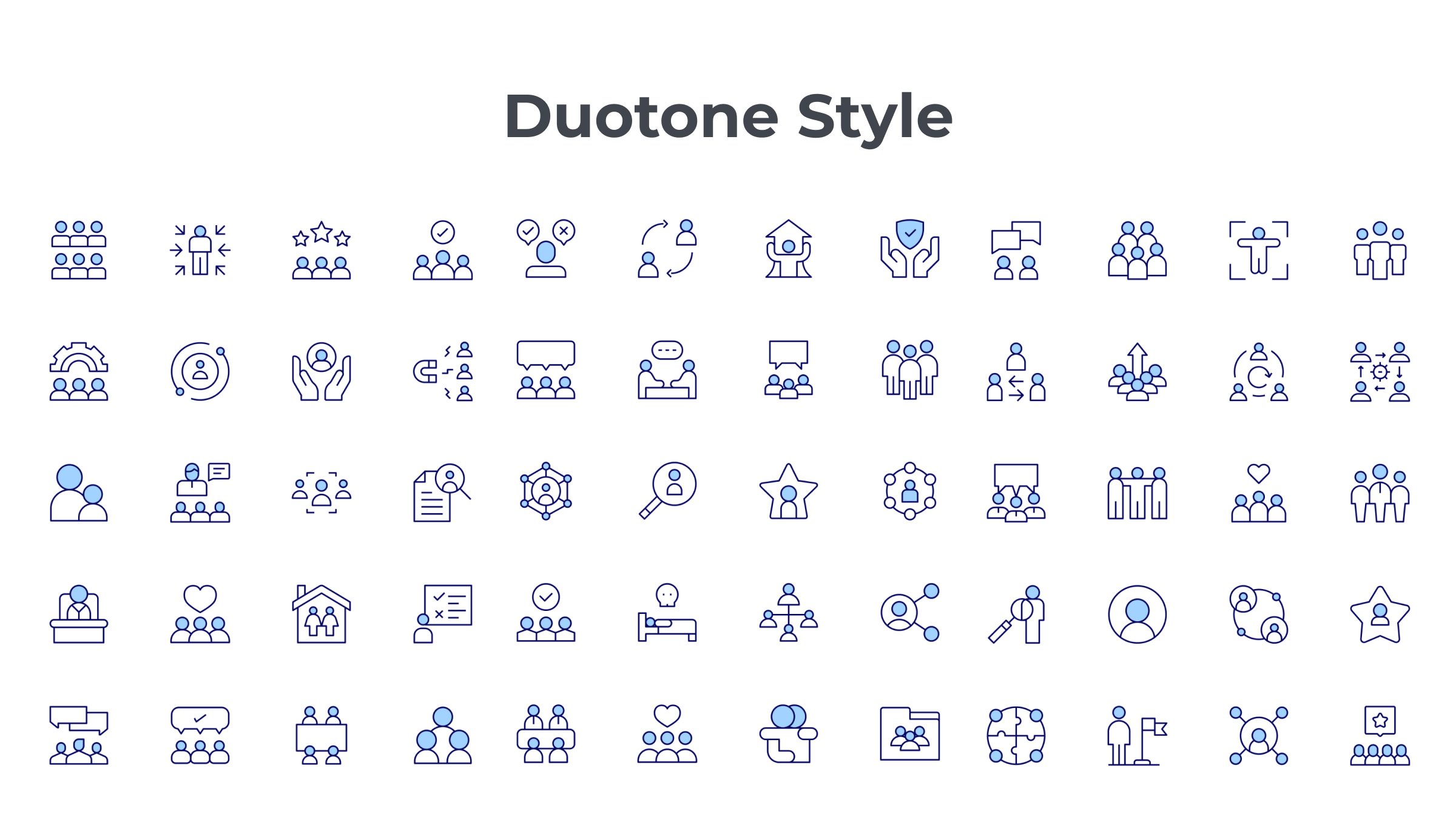 People Icon Set. Duotone Line Style. Part 1 6