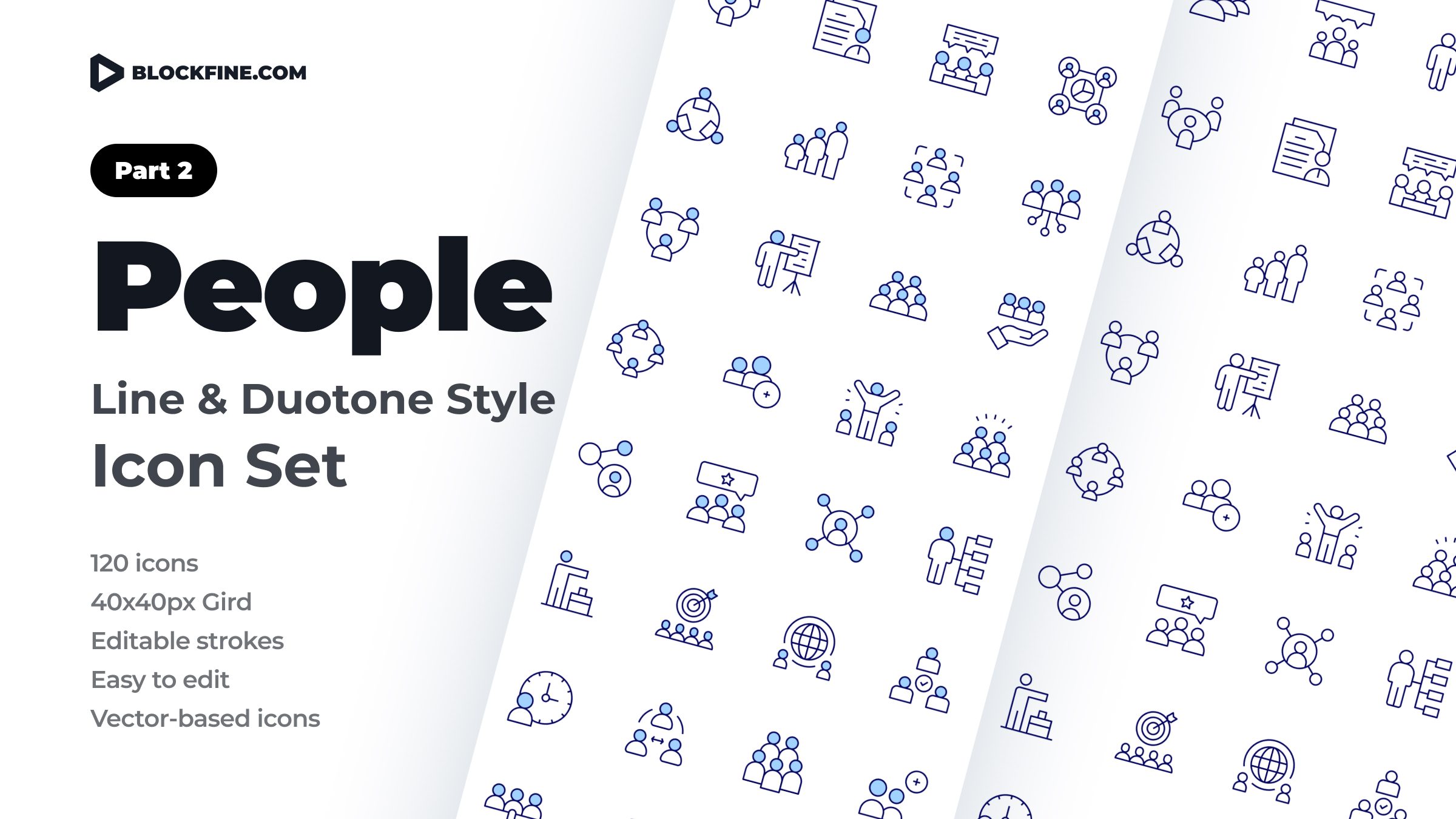 People Icon Set. Duotone Line Style. Part 2 1