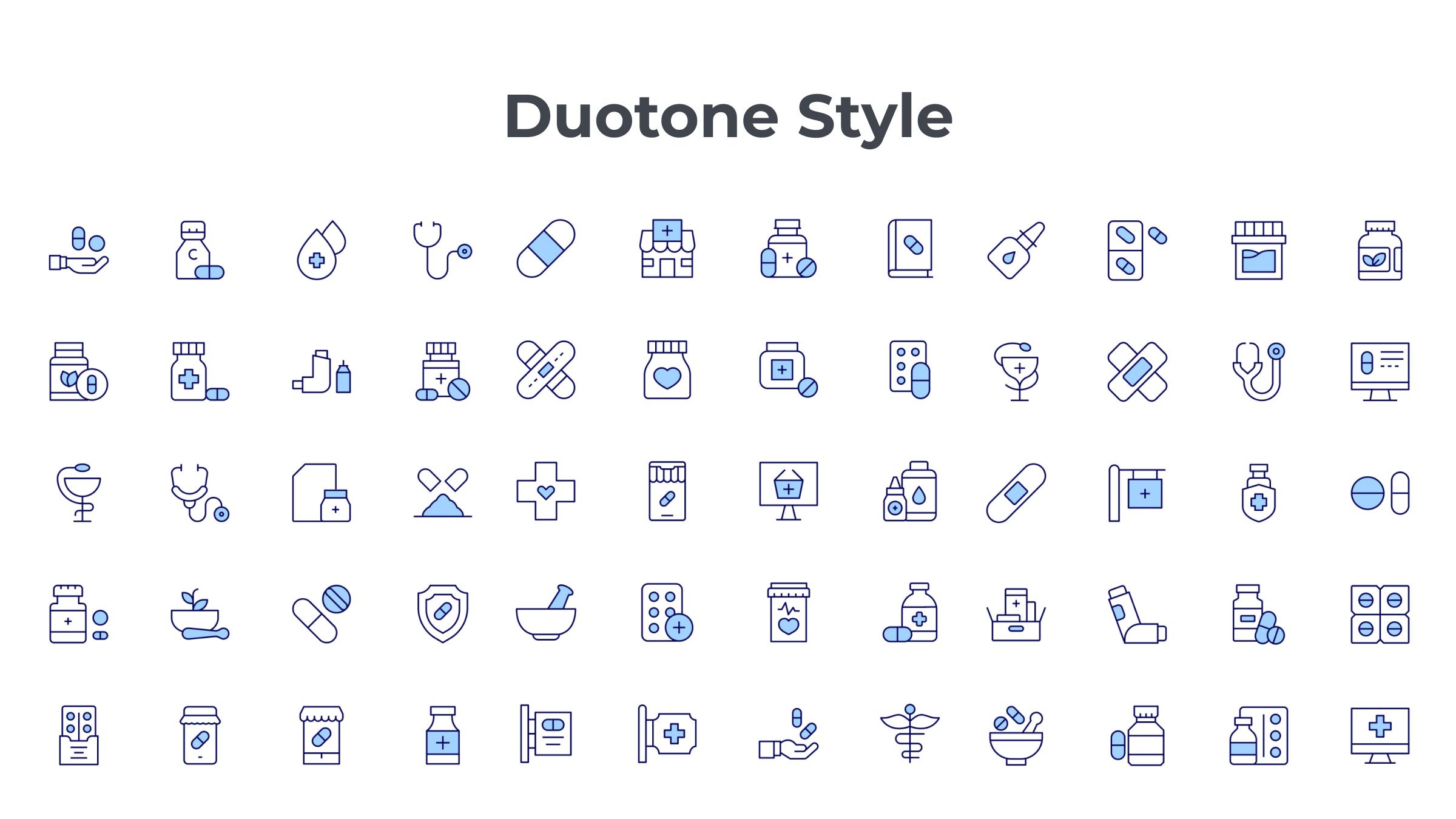 Pharmacy Icon Set. Duotone Line Style. Part 1 6