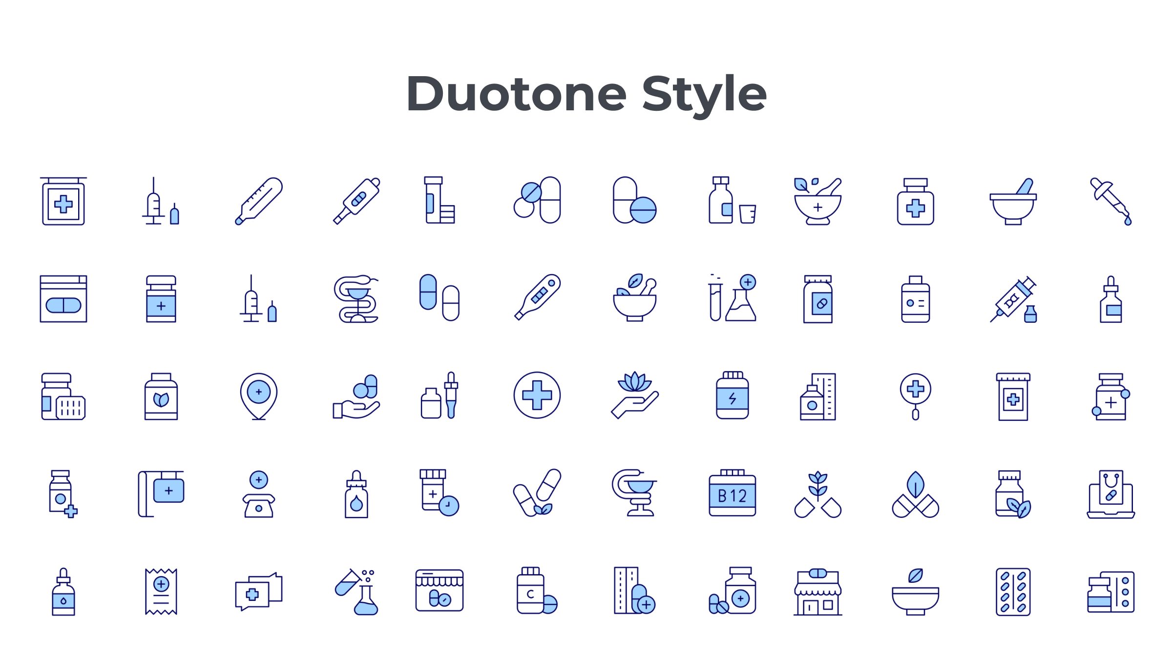 Pharmacy Icon Set. Duotone Line Style. Part 2 6