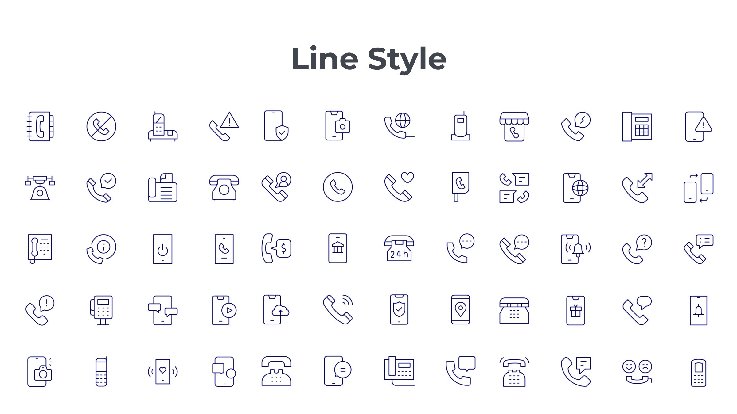 Phone Icon Set. Duotone Line Style. Part 1 7