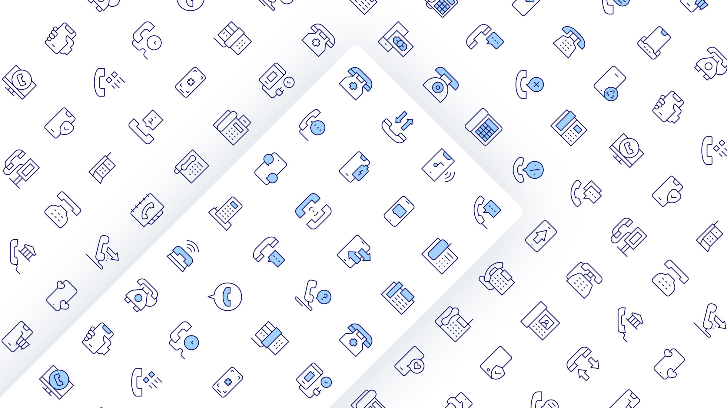 Phone Icon Set. Duotone Line Style. Part 2 3