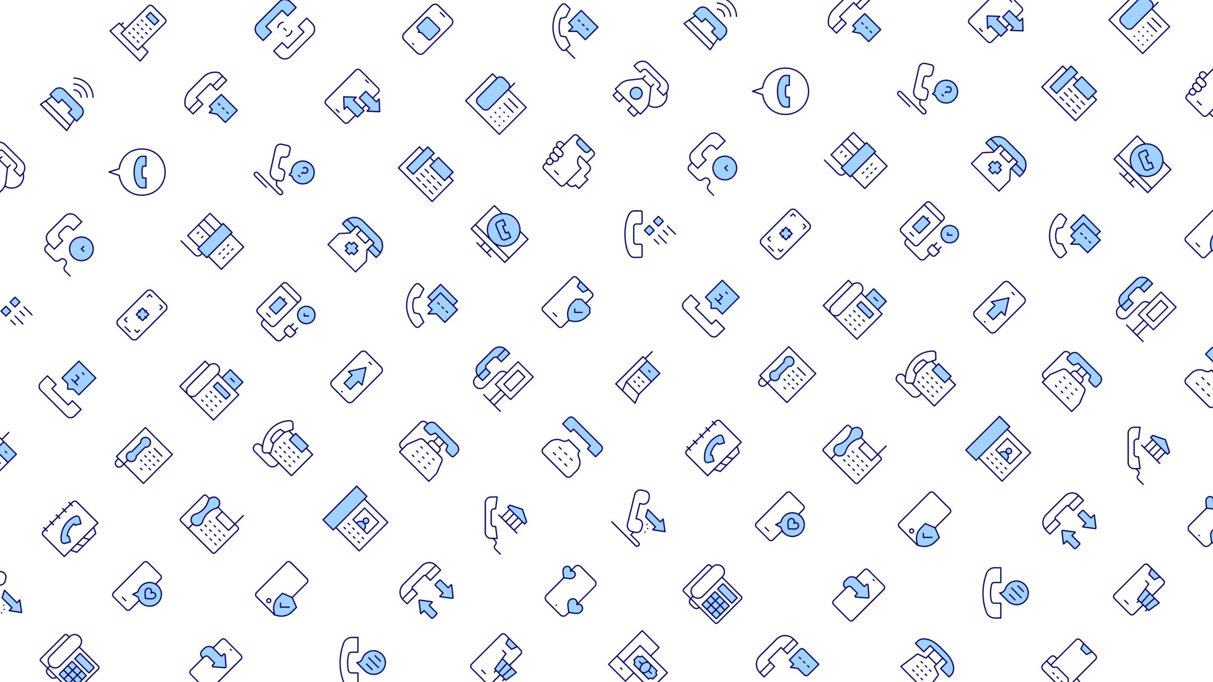 Phone Icon Set. Duotone Line Style. Part 2 4