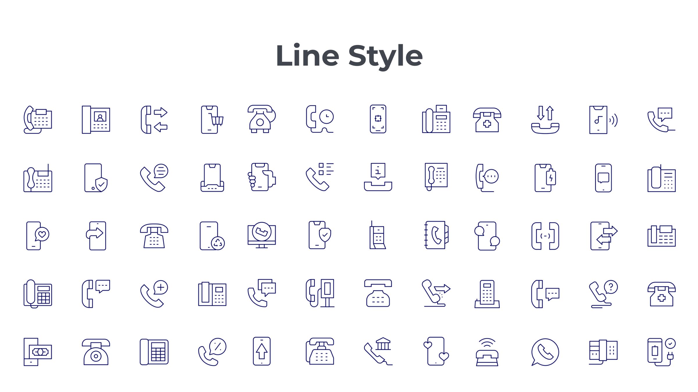 Phone Icon Set. Duotone Line Style. Part 2 7