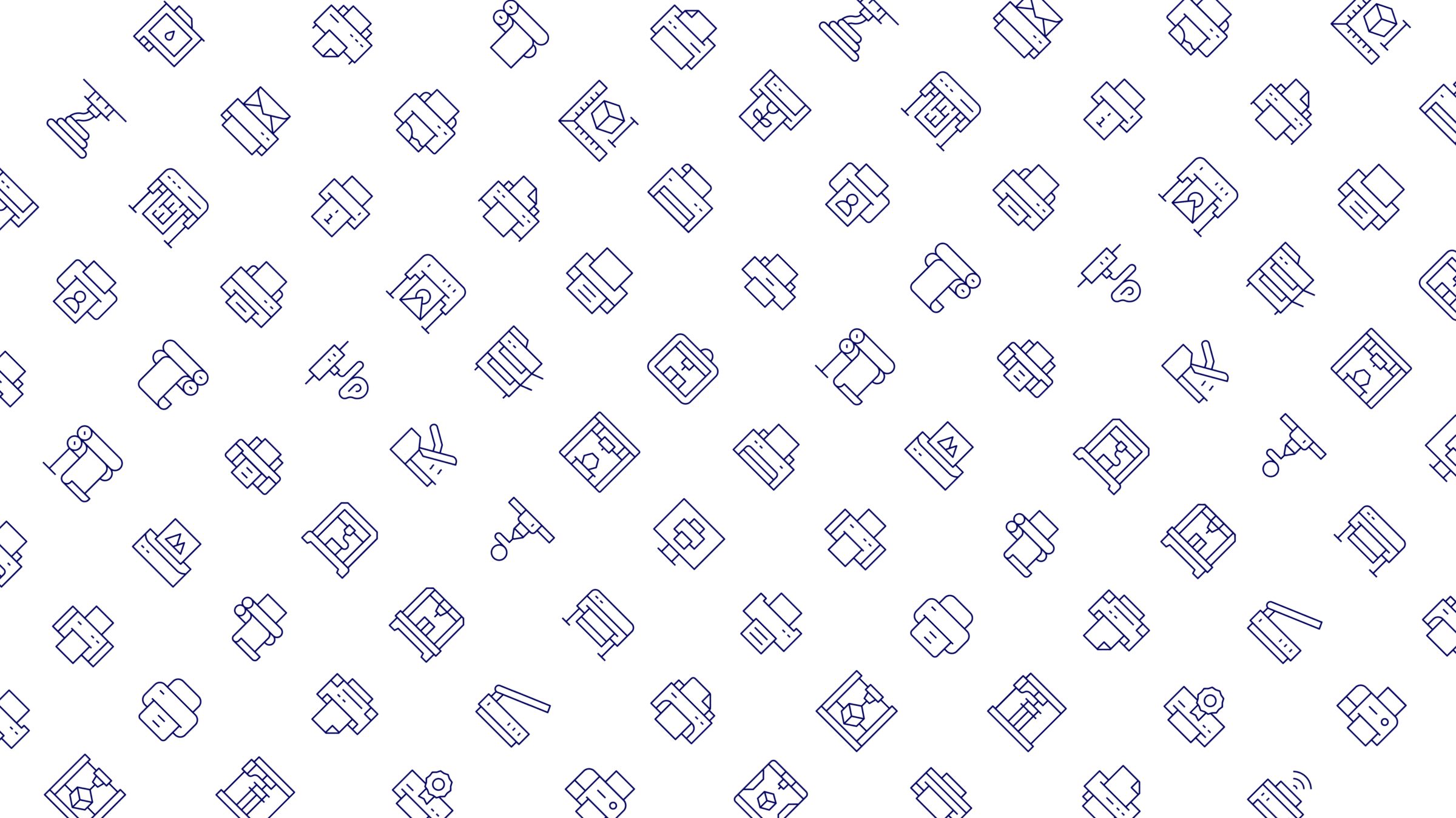 Printer Icon Set. Duotone Line Style. Part 2 5