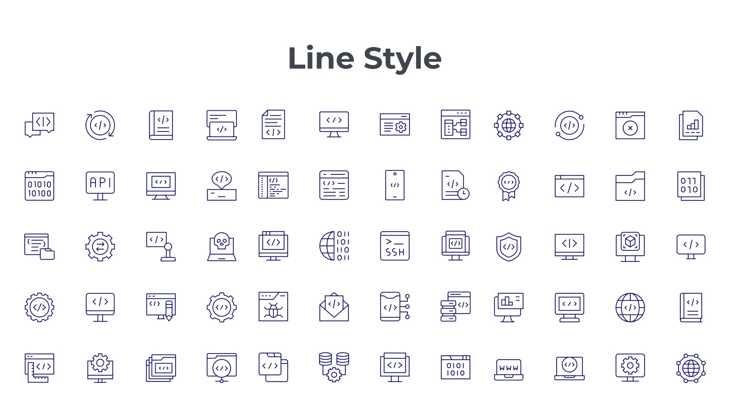 Programming Icon Set. Duotone Line Style. Part 2 7