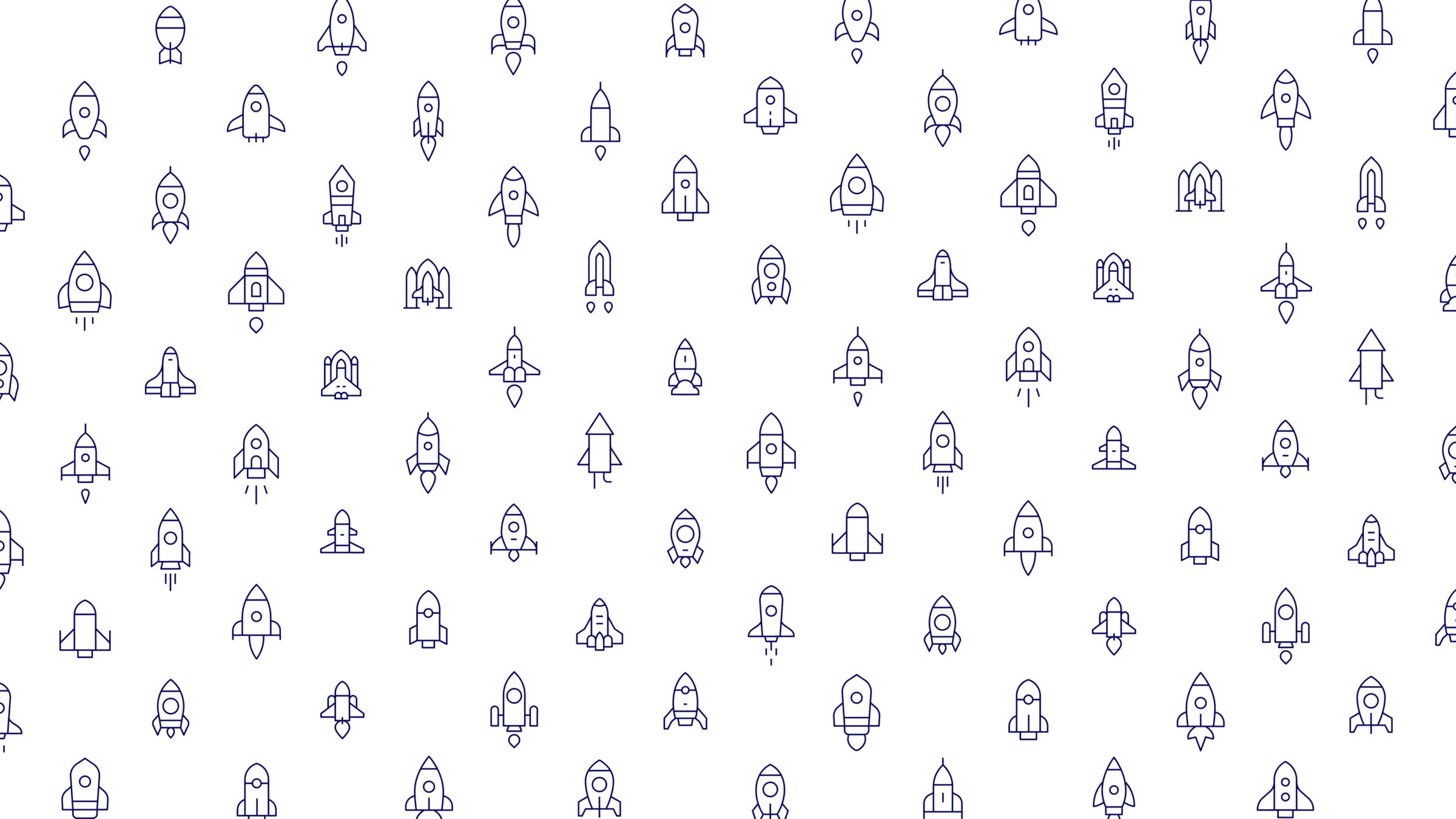 Rocket Icon Set. Duotone Line Style 5