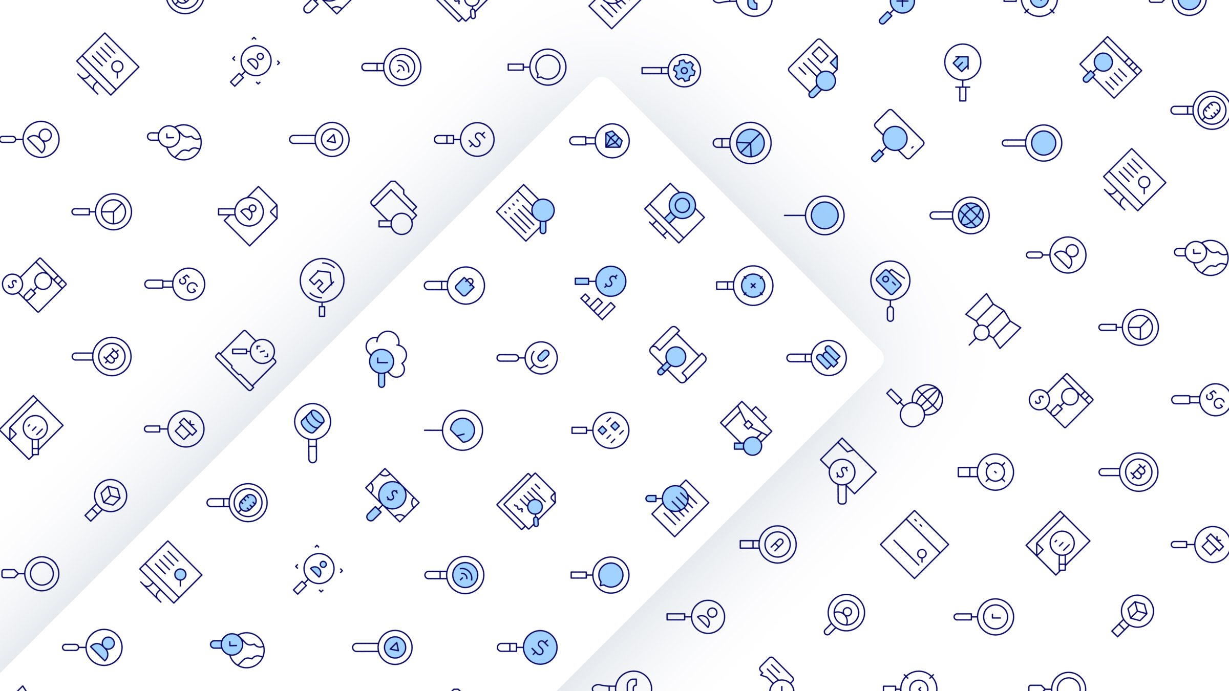 Search Icon Set. Duotone Line Style. Part 1 3